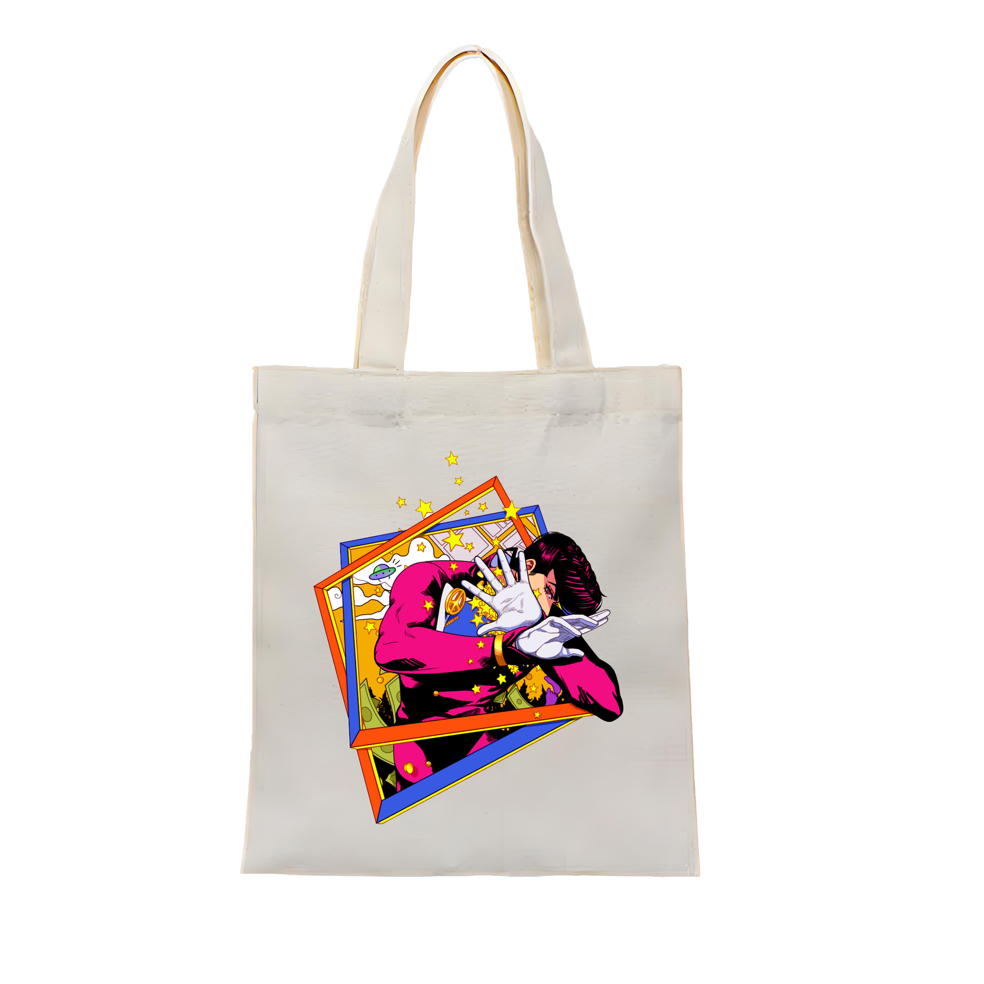 （画像用） ジョジョの奇妙な冒険 ひがしかた じょうすけ JoJo's Bizarre Adventure Higashikata Josuke 縦型キャンバス生地手提げバッグ　トートバッグ