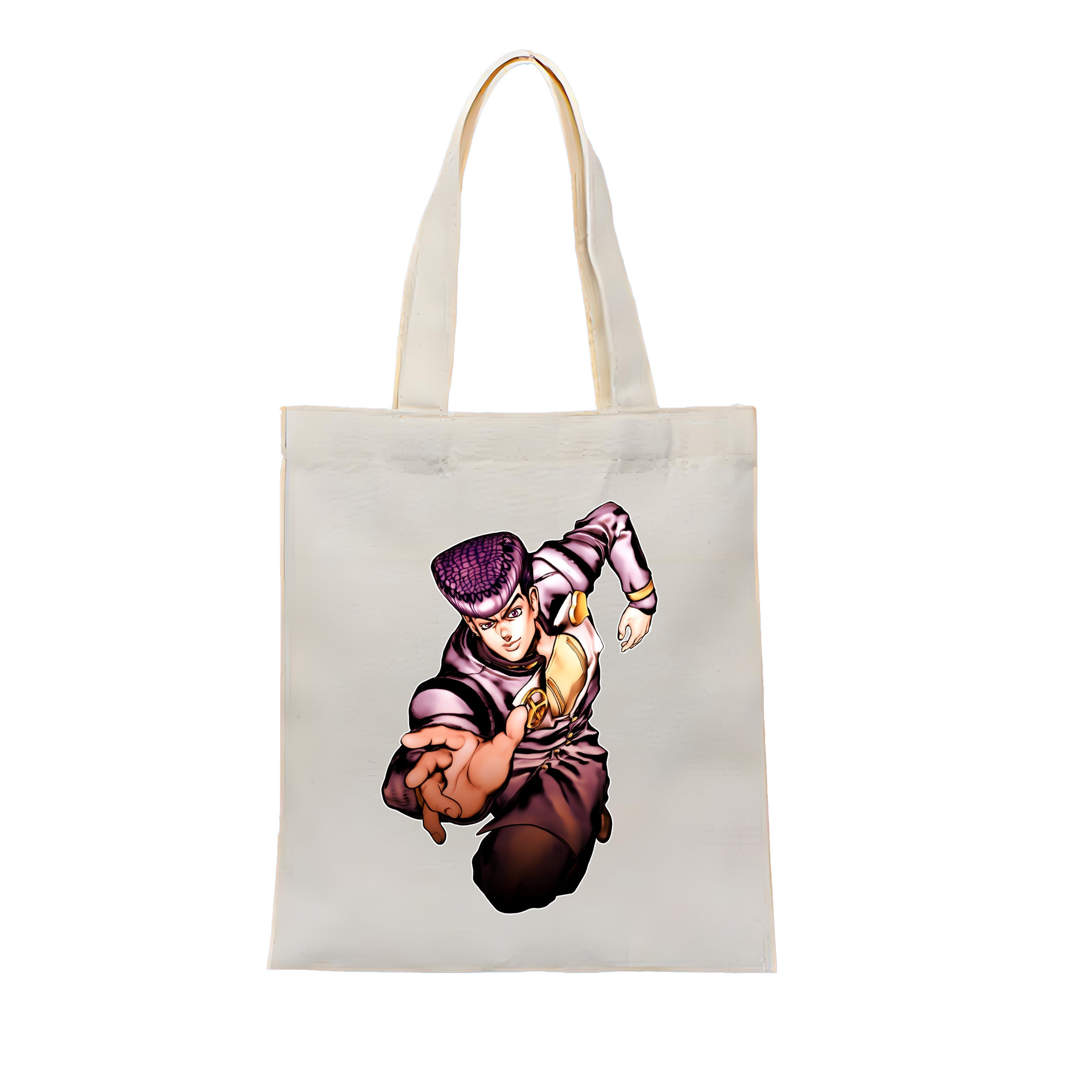 （画像用） ジョジョの奇妙な冒険 ひがしかた じょうすけ JoJo's Bizarre Adventure Higashikata Josuke 縦型キャンバス生地手提げバッグ　トートバッグ