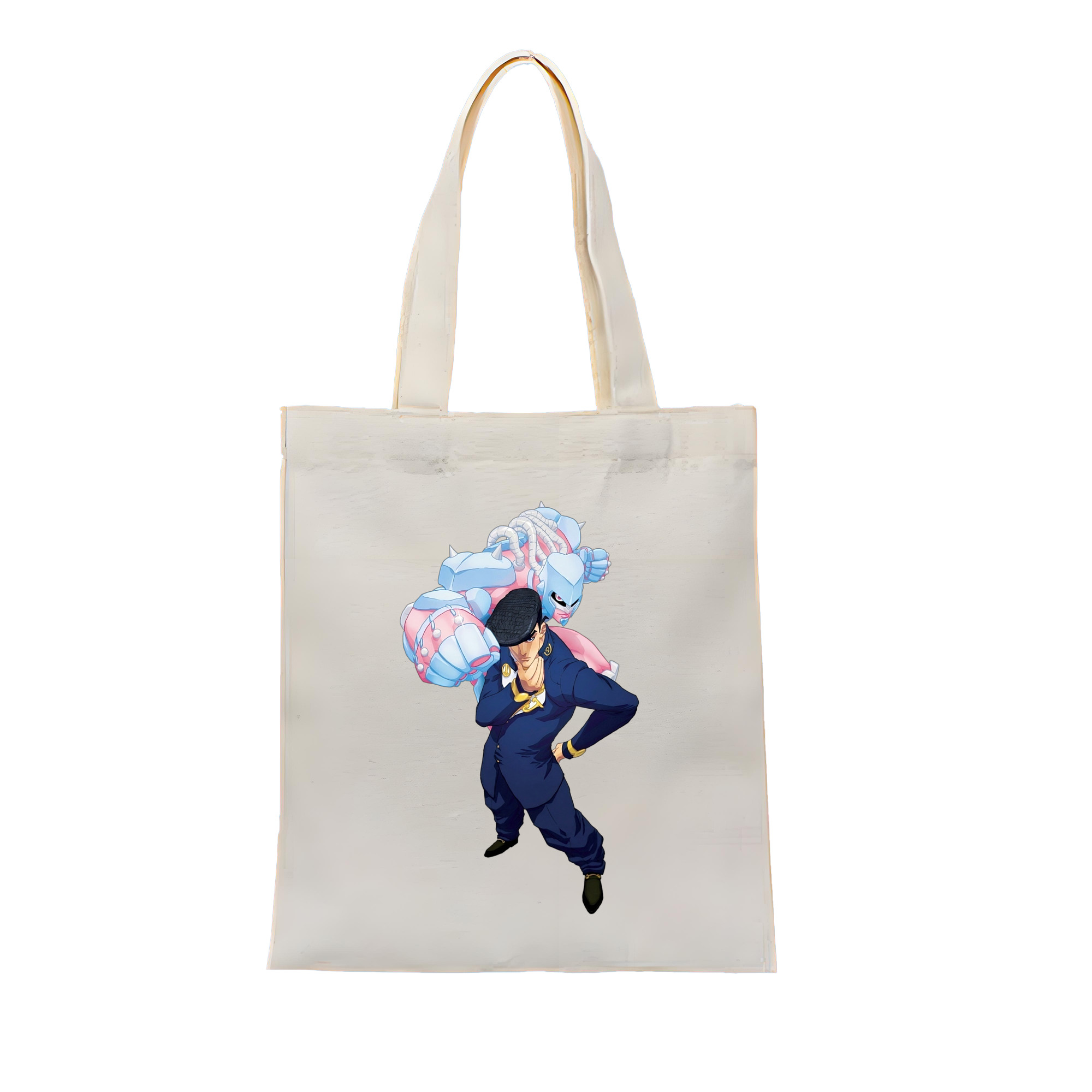 （画像用） ジョジョの奇妙な冒険 ひがしかた じょうすけ JoJo's Bizarre Adventure Higashikata Josuke 縦型キャンバス生地手提げバッグ　トートバッグ