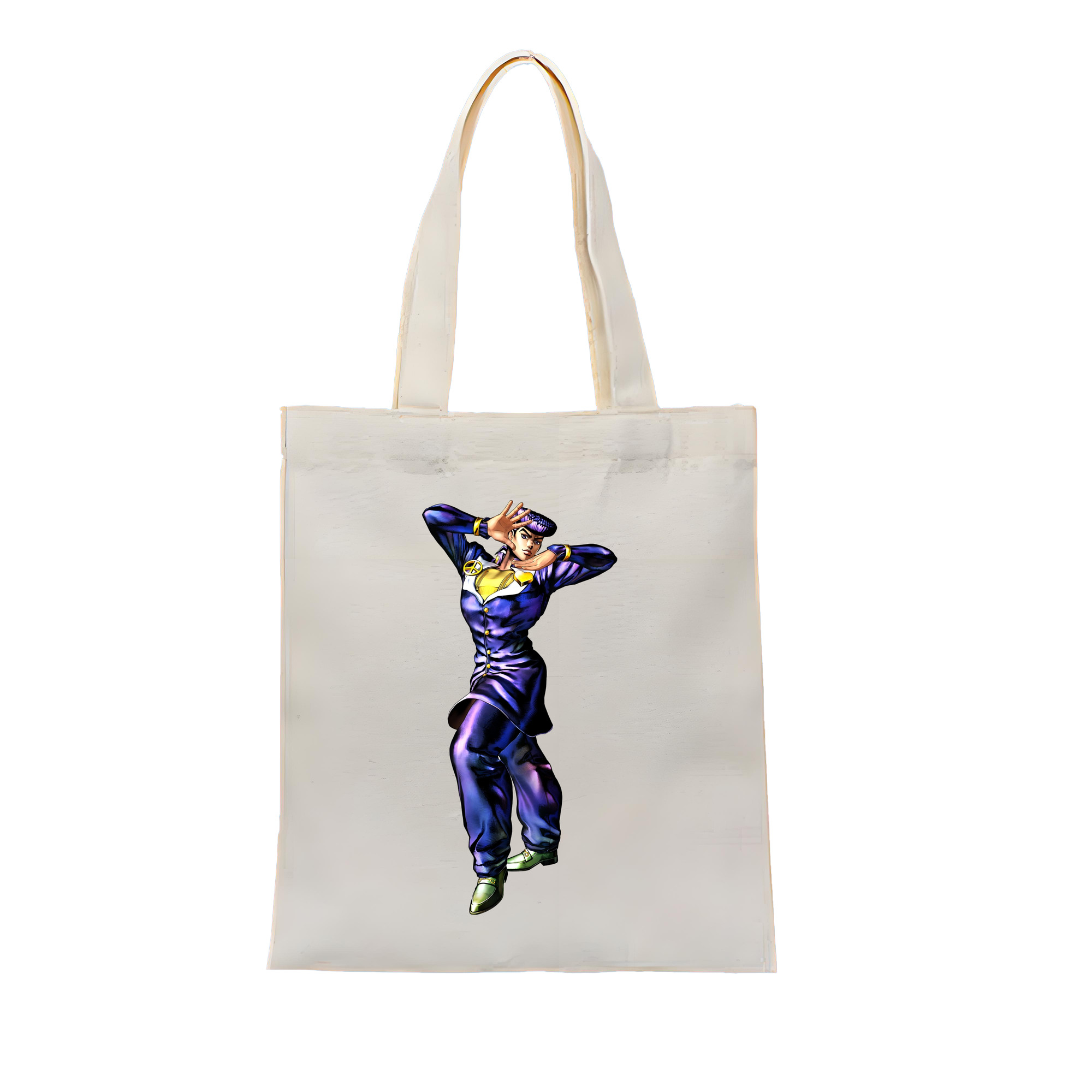 （画像用） ジョジョの奇妙な冒険 ひがしかた じょうすけ JoJo's Bizarre Adventure Higashikata Josuke 縦型キャンバス生地手提げバッグ　トートバッグ