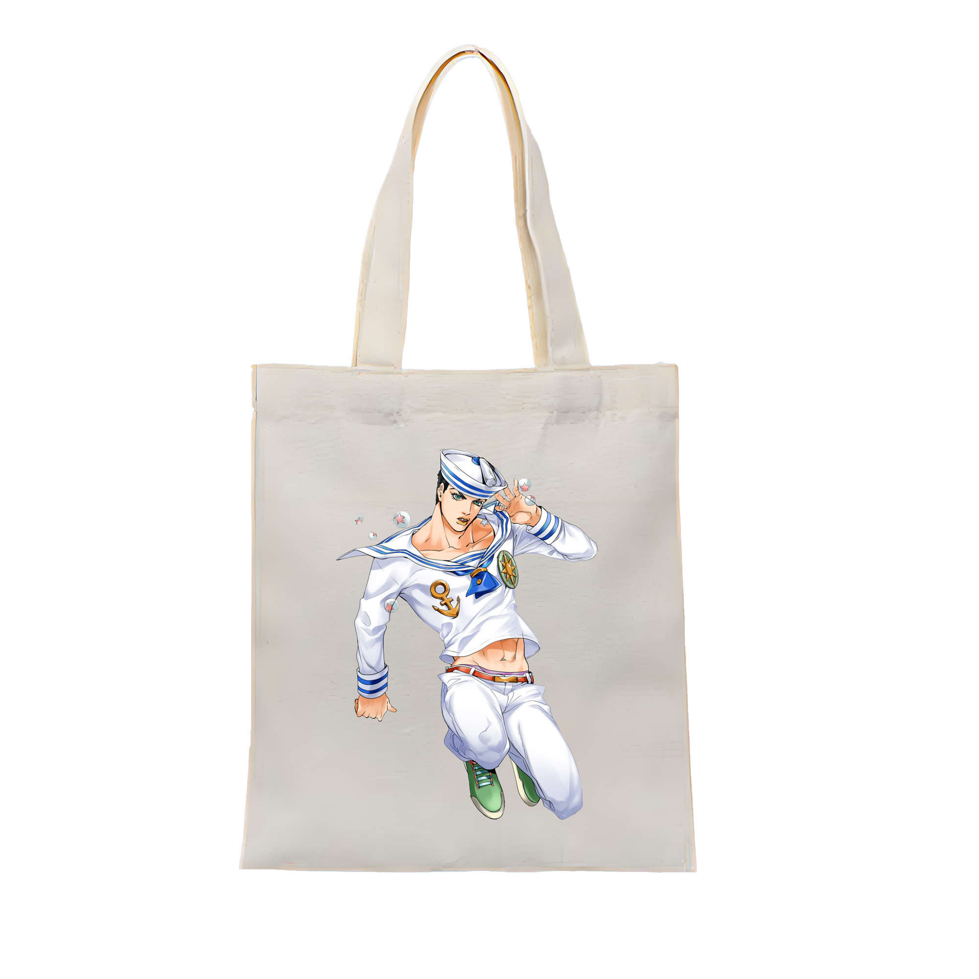 （画像用） ジョジョの奇妙な冒険 東方定助 JoJo's Bizarre Adventure Higashikata Josuke 縦型キャンバス生地手提げバッグ　トートバッグ