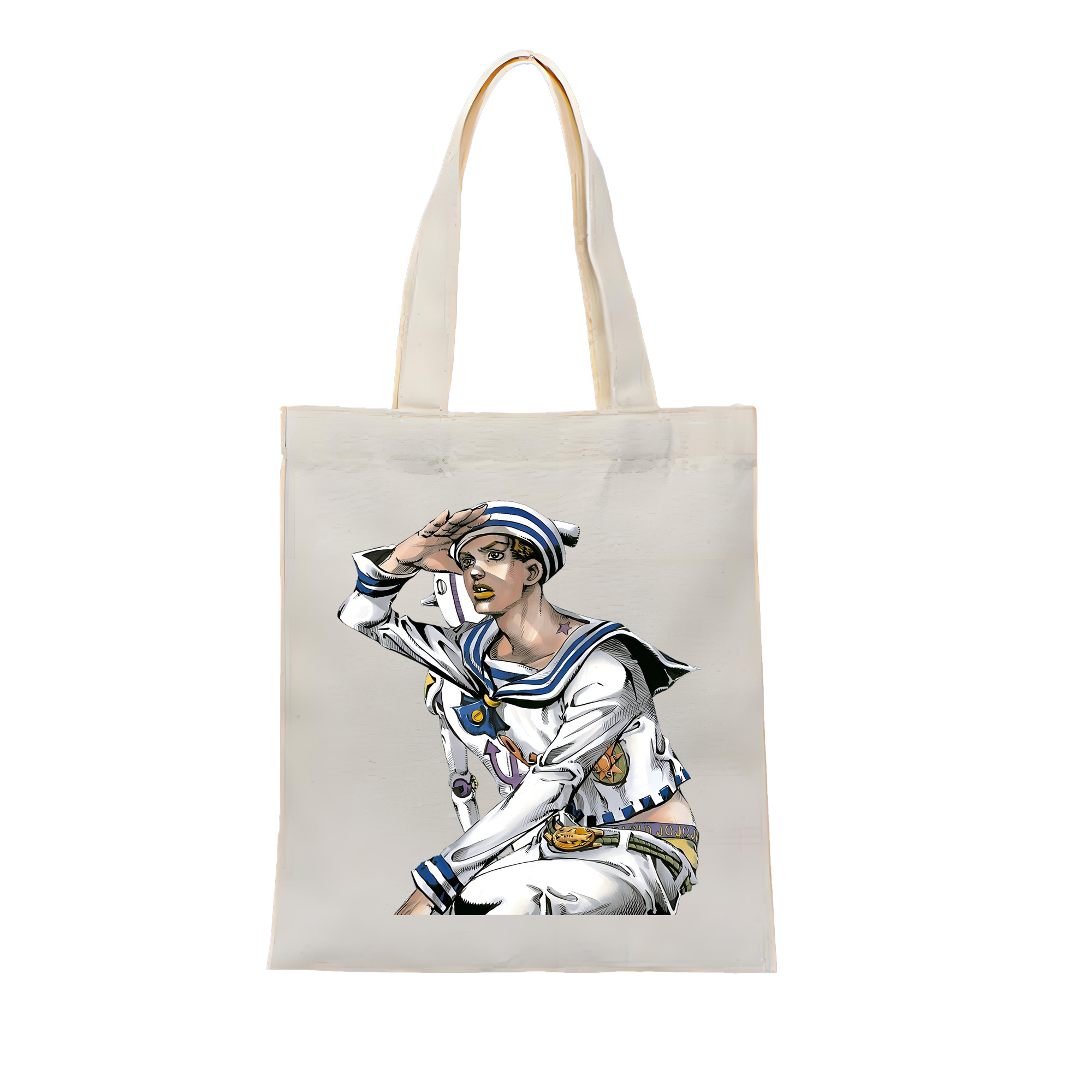 （画像用） ジョジョの奇妙な冒険 東方定助 JoJo's Bizarre Adventure Higashikata Josuke 縦型キャンバス生地手提げバッグ　トートバッグ