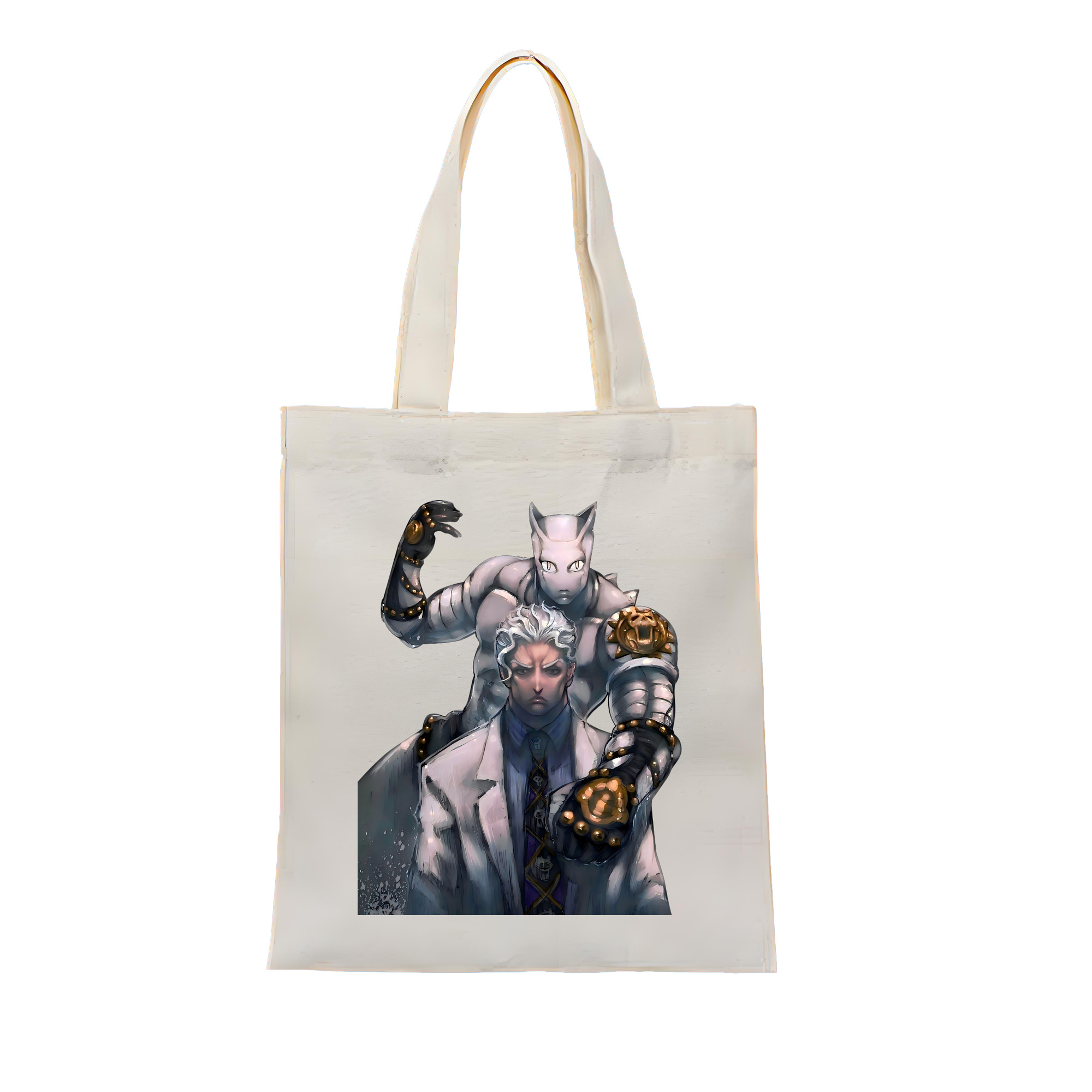 （画像用） ジョジョの奇妙な冒険 きら よしかげ JoJo's Bizarre Adventure Kira Yoshikage 縦型キャンバス生地手提げバッグ　トートバッグ