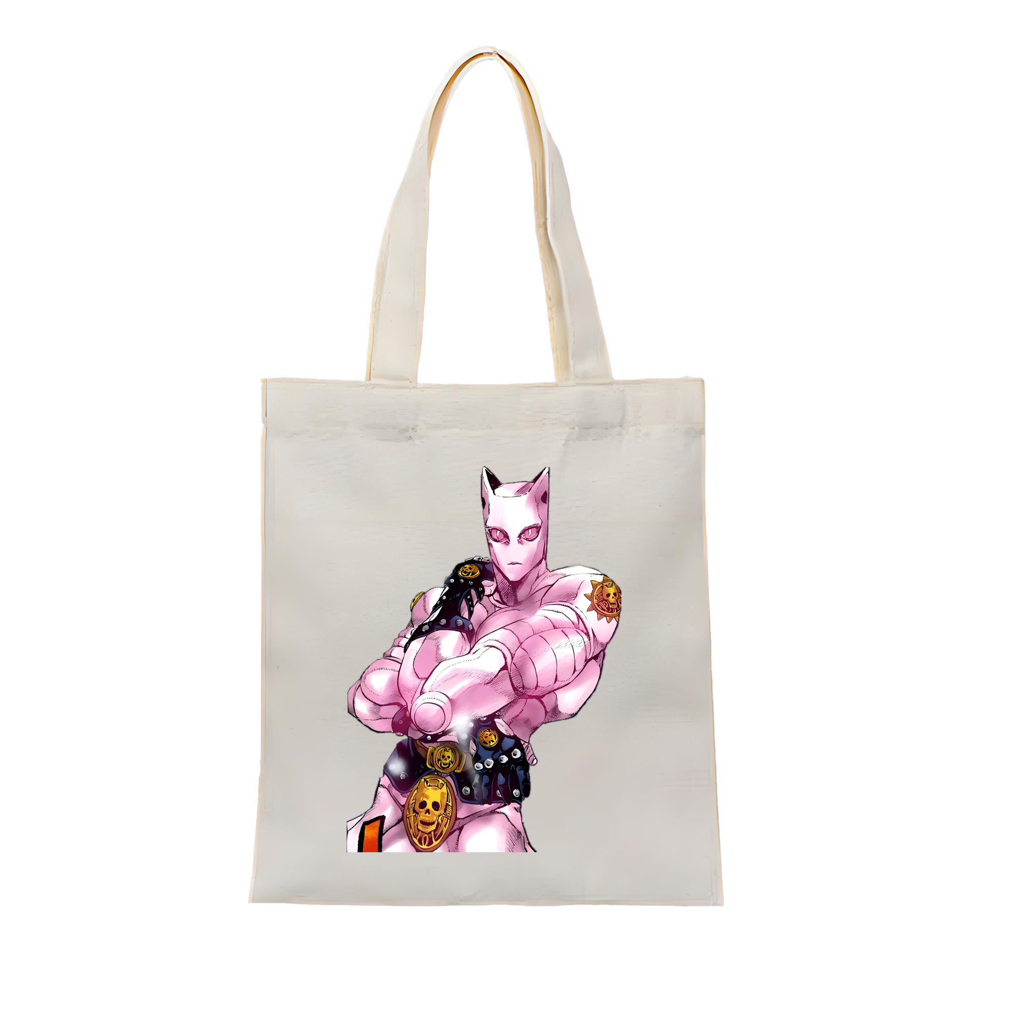 （画像用） ジョジョの奇妙な冒険 きら よしかげ JoJo's Bizarre Adventure Kira Yoshikage 縦型キャンバス生地手提げバッグ　トートバッグ