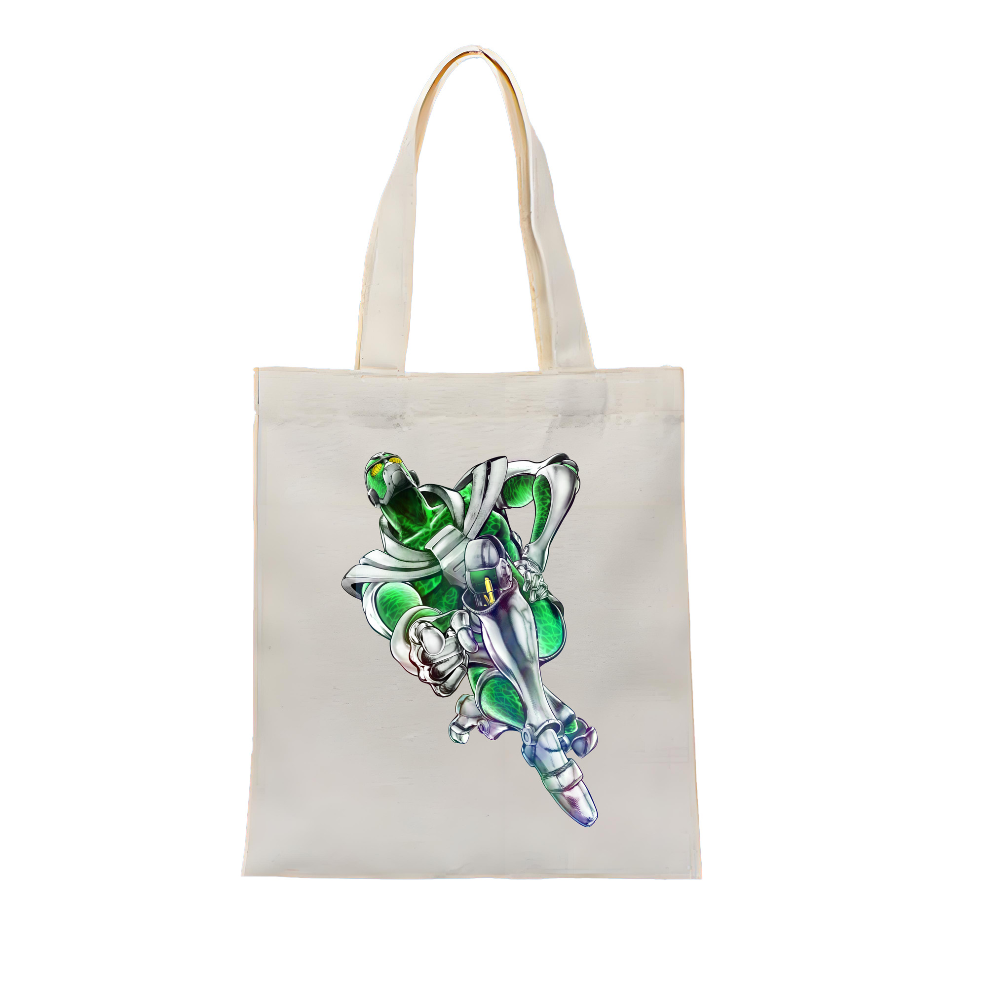 （画像用） ジョジョの奇妙な冒険 花京院 典明（かきょういん のりあき） JoJo's Bizarre Adventure Kakyoin Noriaki 縦型キャンバス生地手提げバッグ　トートバッグ