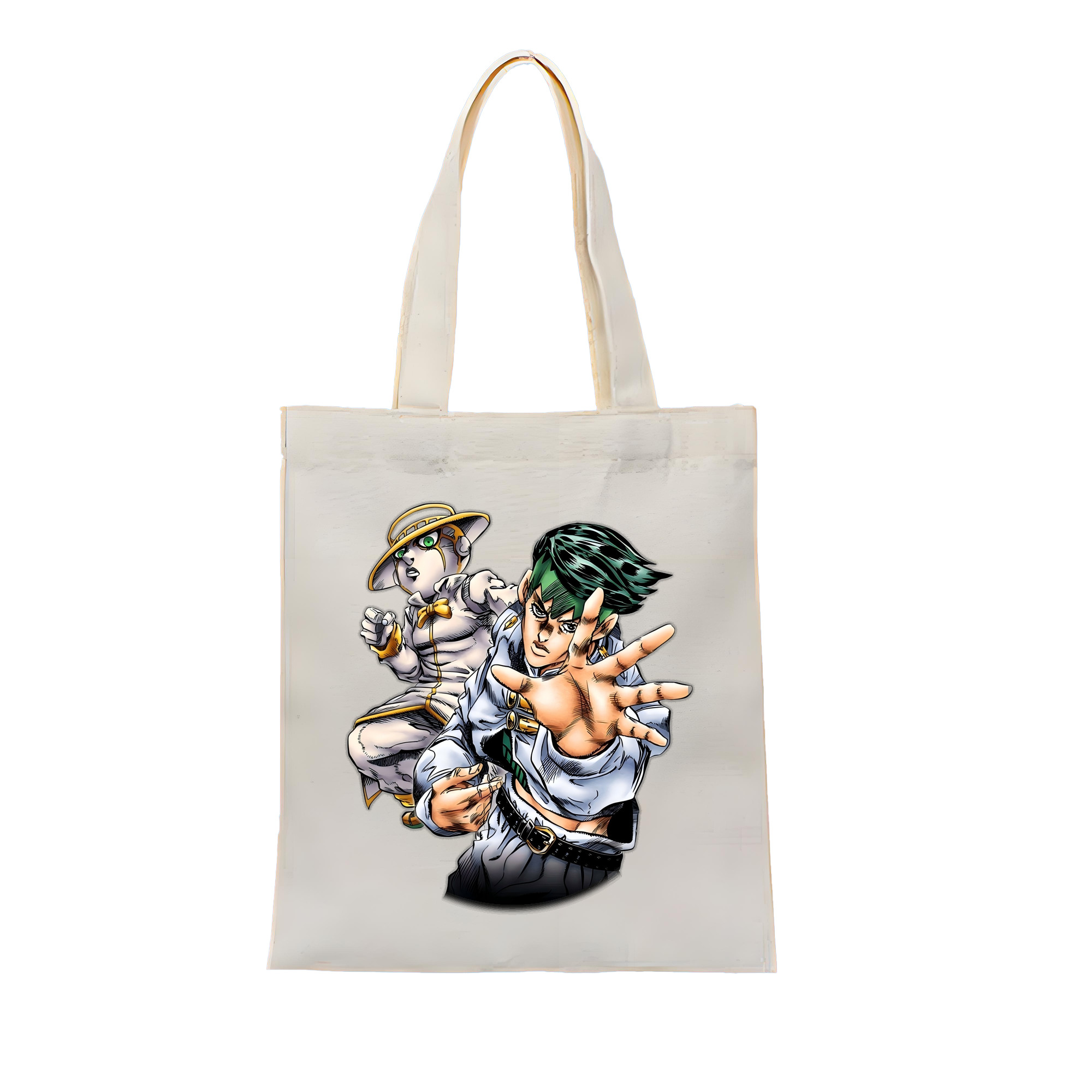 （画像用） ジョジョの奇妙な冒険 岸辺 露伴（きしべ ろはん） JoJo's Bizarre Adventure Rohan Kishibe 縦型キャンバス生地手提げバッグ　トートバッグ