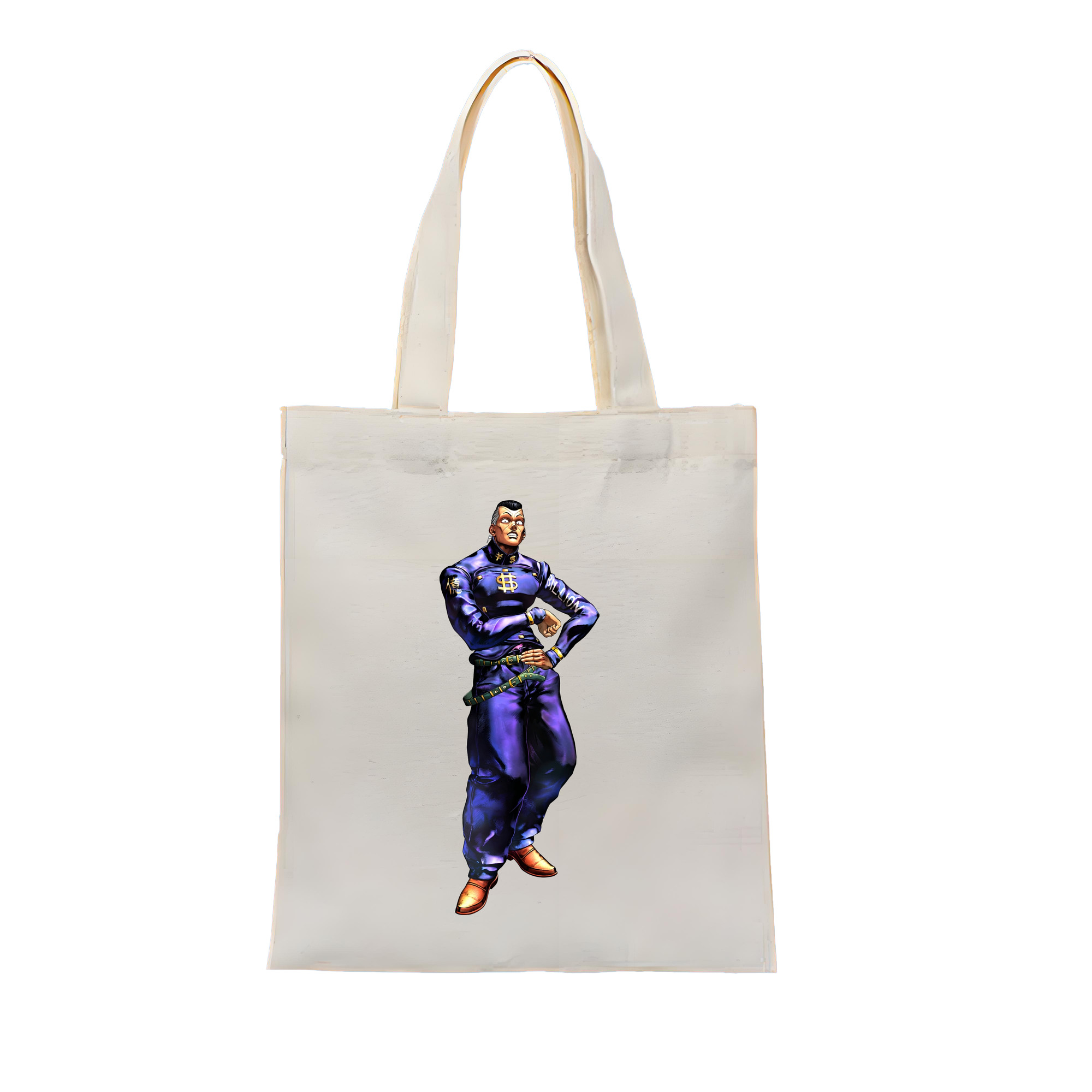 （画像用） ジョジョの奇妙な冒険 虹村億泰 にじむら おくやす JoJo's Bizarre Adventure Nijimura Okuyasu 縦型キャンバス生地手提げバッグ　トートバッグ