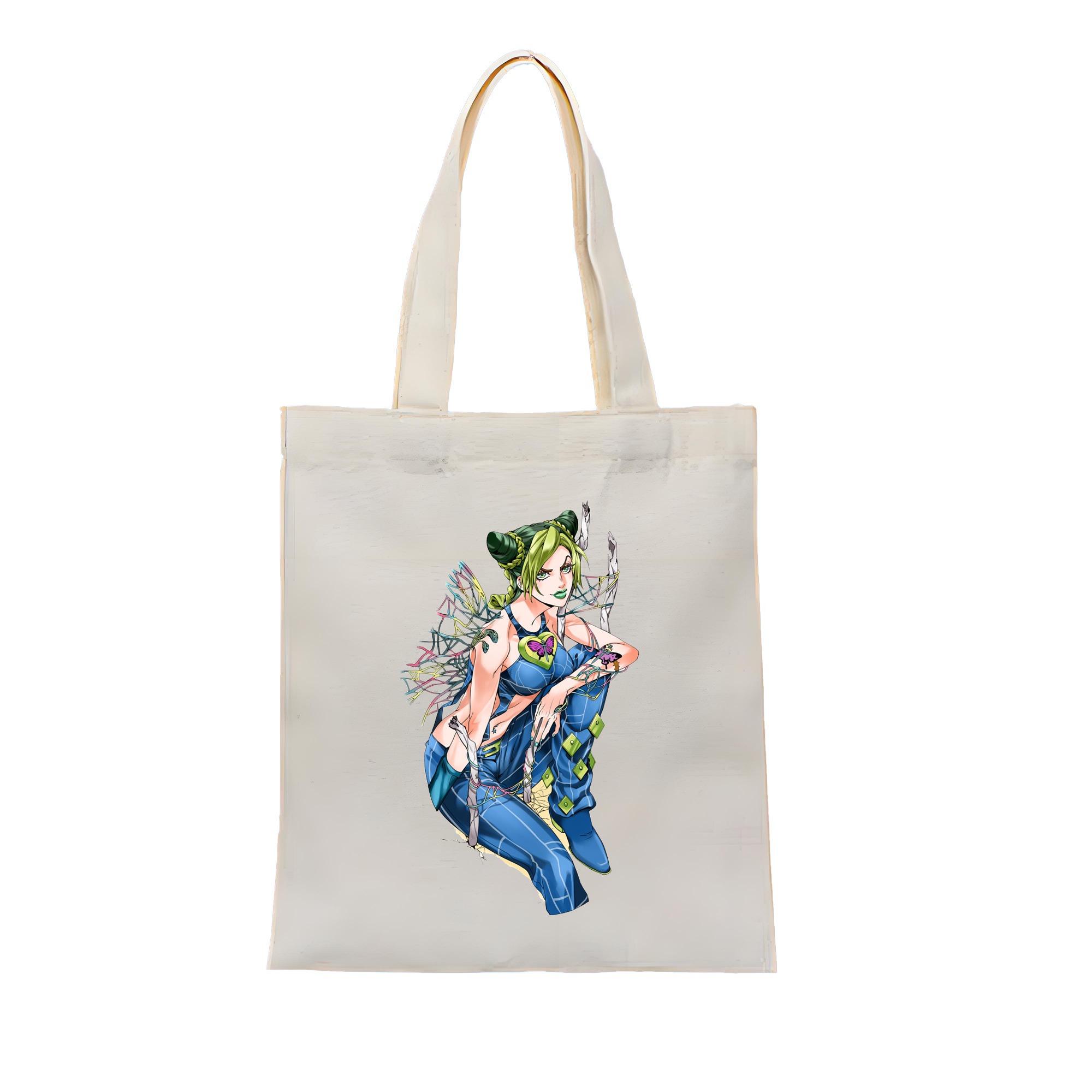 （画像用） "ジョジョの奇妙な冒険 くうじょう ジョリーン JoJo's Bizarre Adventure Jolyne Cujoh " 縦型キャンバス生地手提げバッグ　トートバッグ