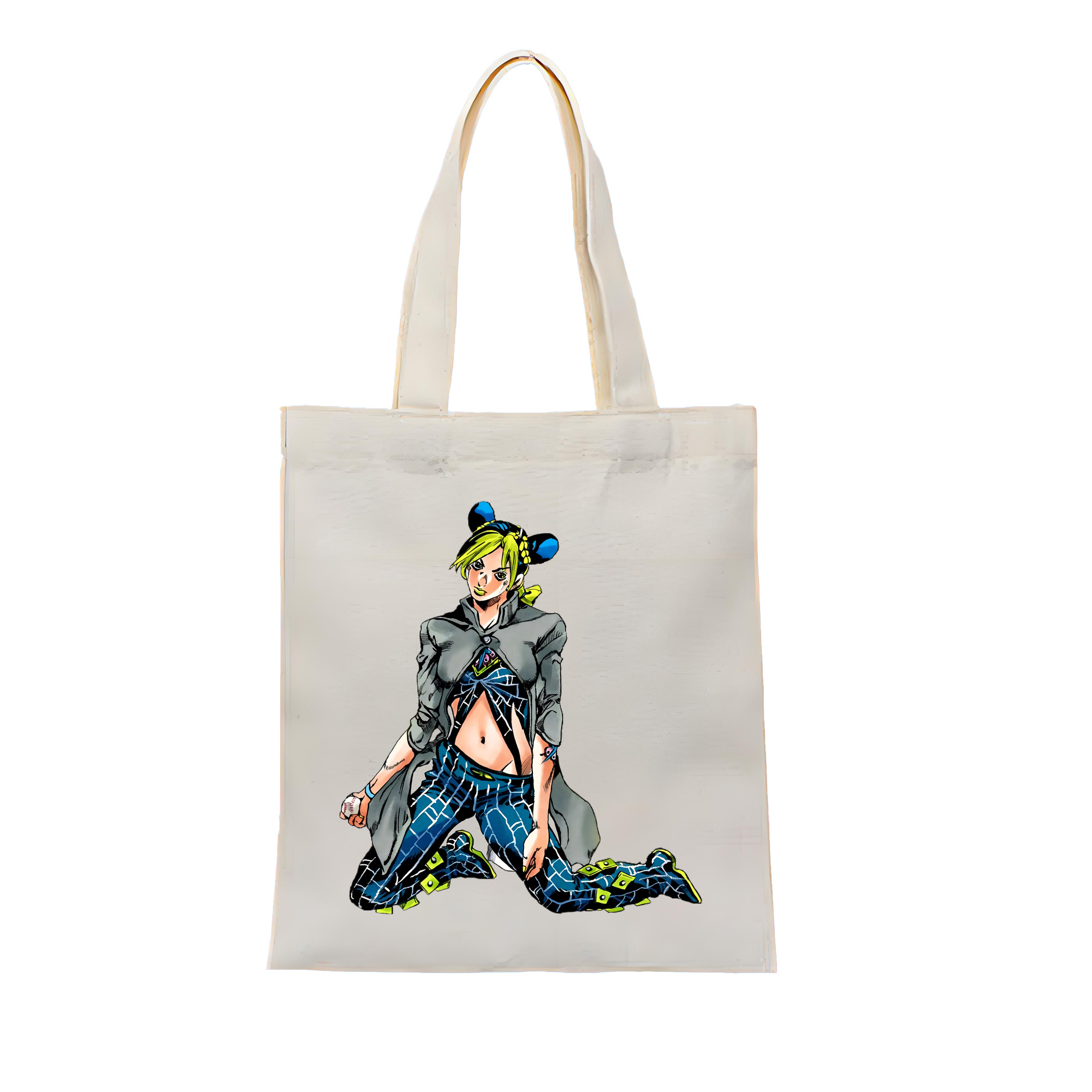 （画像用） "ジョジョの奇妙な冒険 くうじょう ジョリーン JoJo's Bizarre Adventure Jolyne Cujoh " 縦型キャンバス生地手提げバッグ　トートバッグ