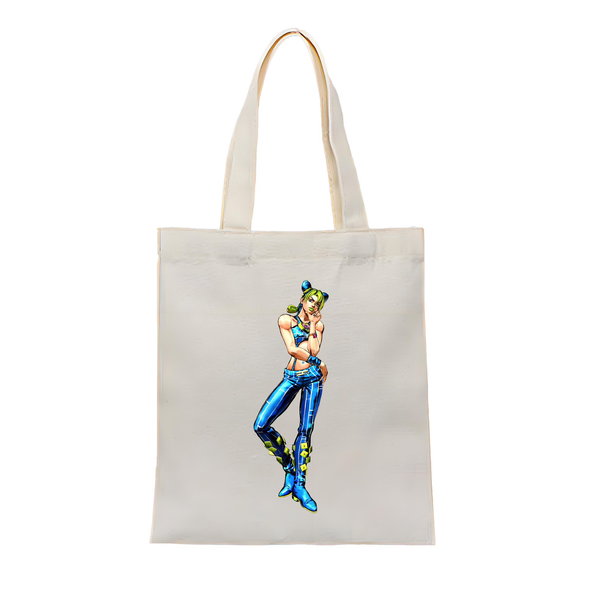 （画像用） "ジョジョの奇妙な冒険 くうじょう ジョリーン JoJo's Bizarre Adventure Jolyne Cujoh " 縦型キャンバス生地手提げバッグ　トートバッグ