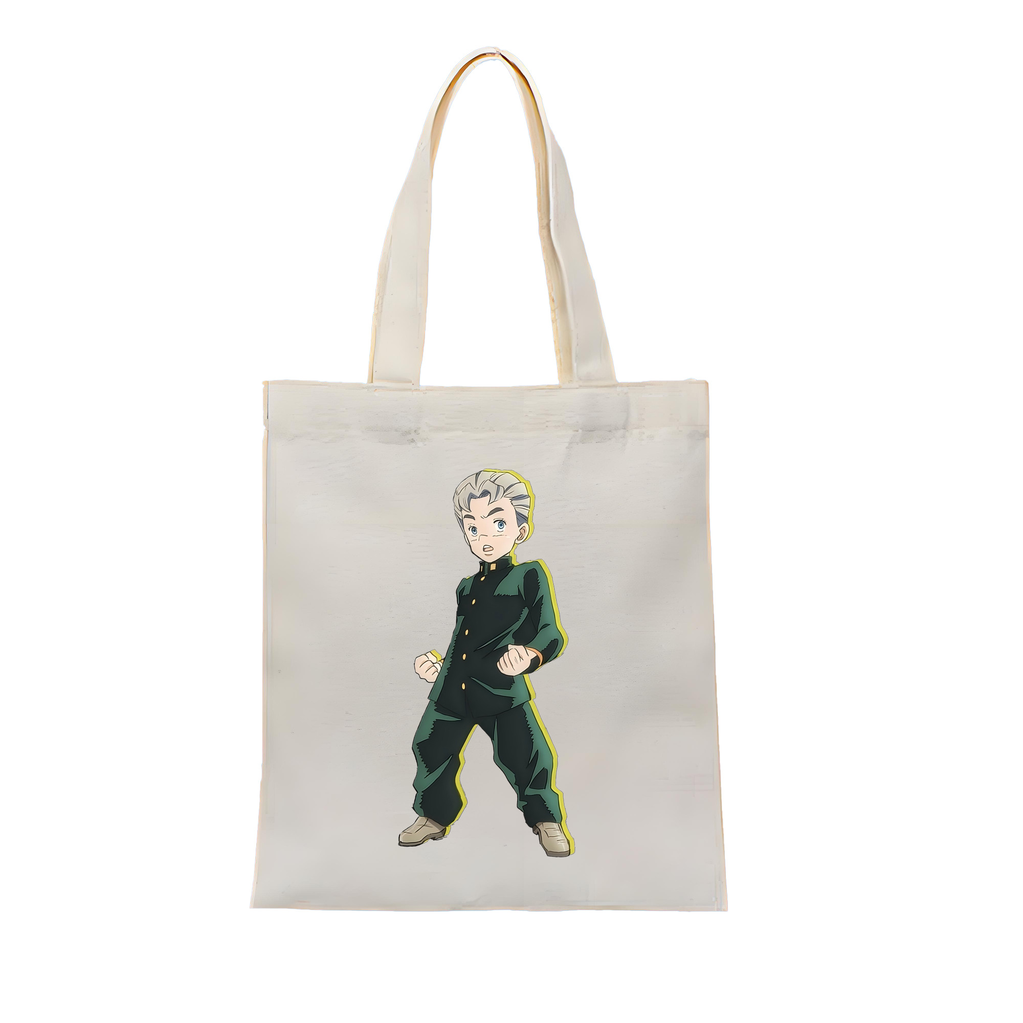 （画像用） ジョジョの奇妙な冒険 広瀨康一 JoJo's Bizarre Adventure Hirose Koichi 縦型キャンバス生地手提げバッグ　トートバッグ