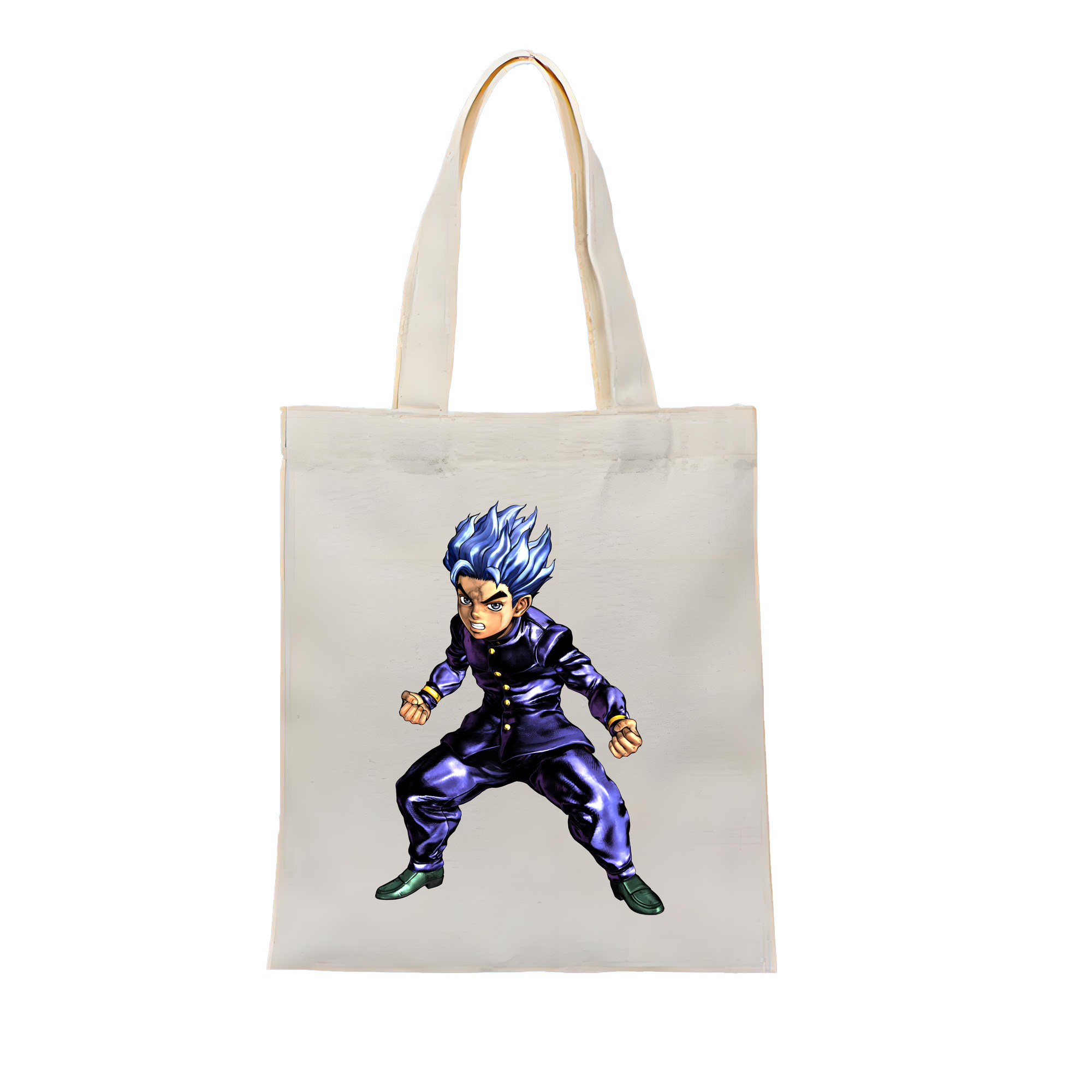 （画像用） ジョジョの奇妙な冒険 広瀨康一 JoJo's Bizarre Adventure Hirose Koichi 縦型キャンバス生地手提げバッグ　トートバッグ