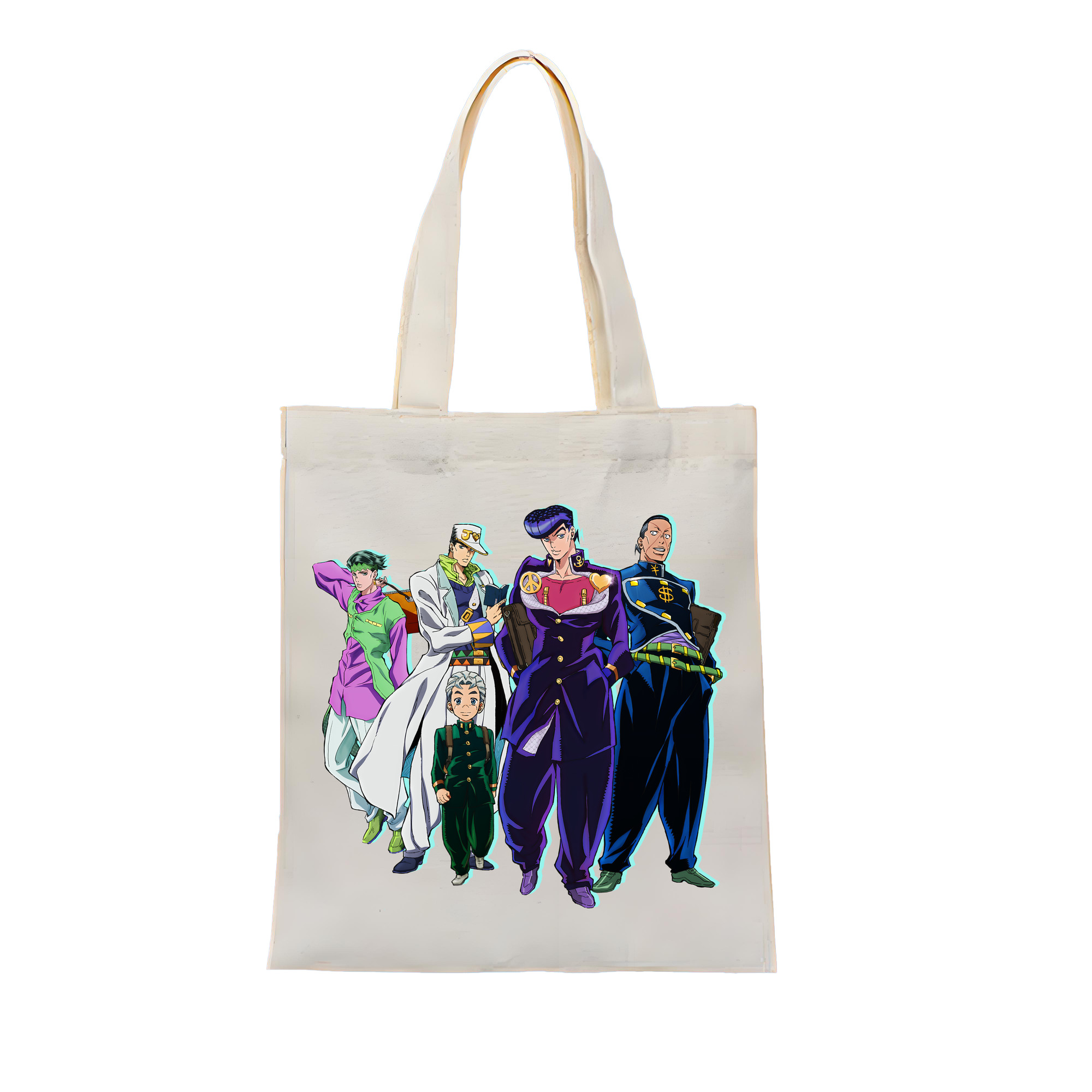 （画像用） ジョジョの奇妙な冒険 JoJo's Bizarre Adventure 縦型キャンバス生地手提げバッグ　トートバッグ