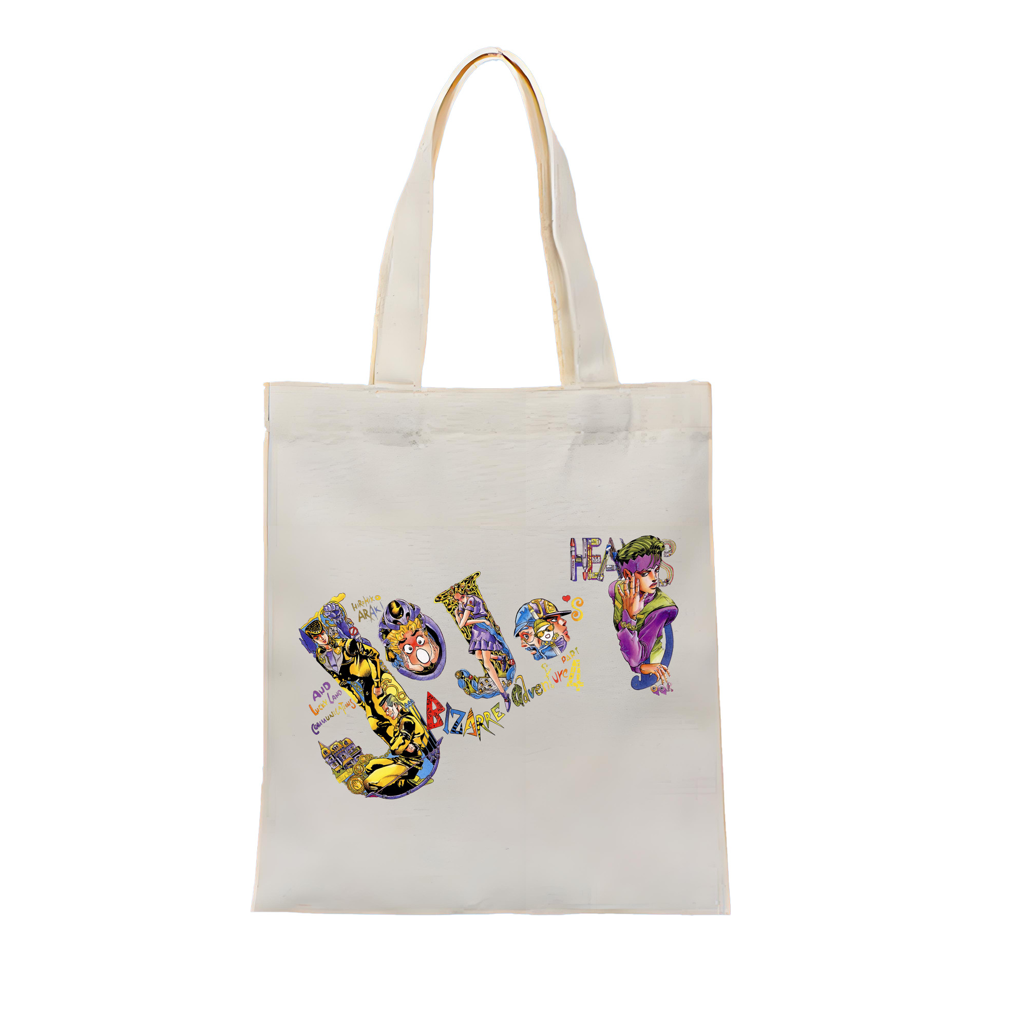 （画像用） ジョジョの奇妙な冒険 JoJo's Bizarre Adventure 縦型キャンバス生地手提げバッグ　トートバッグ