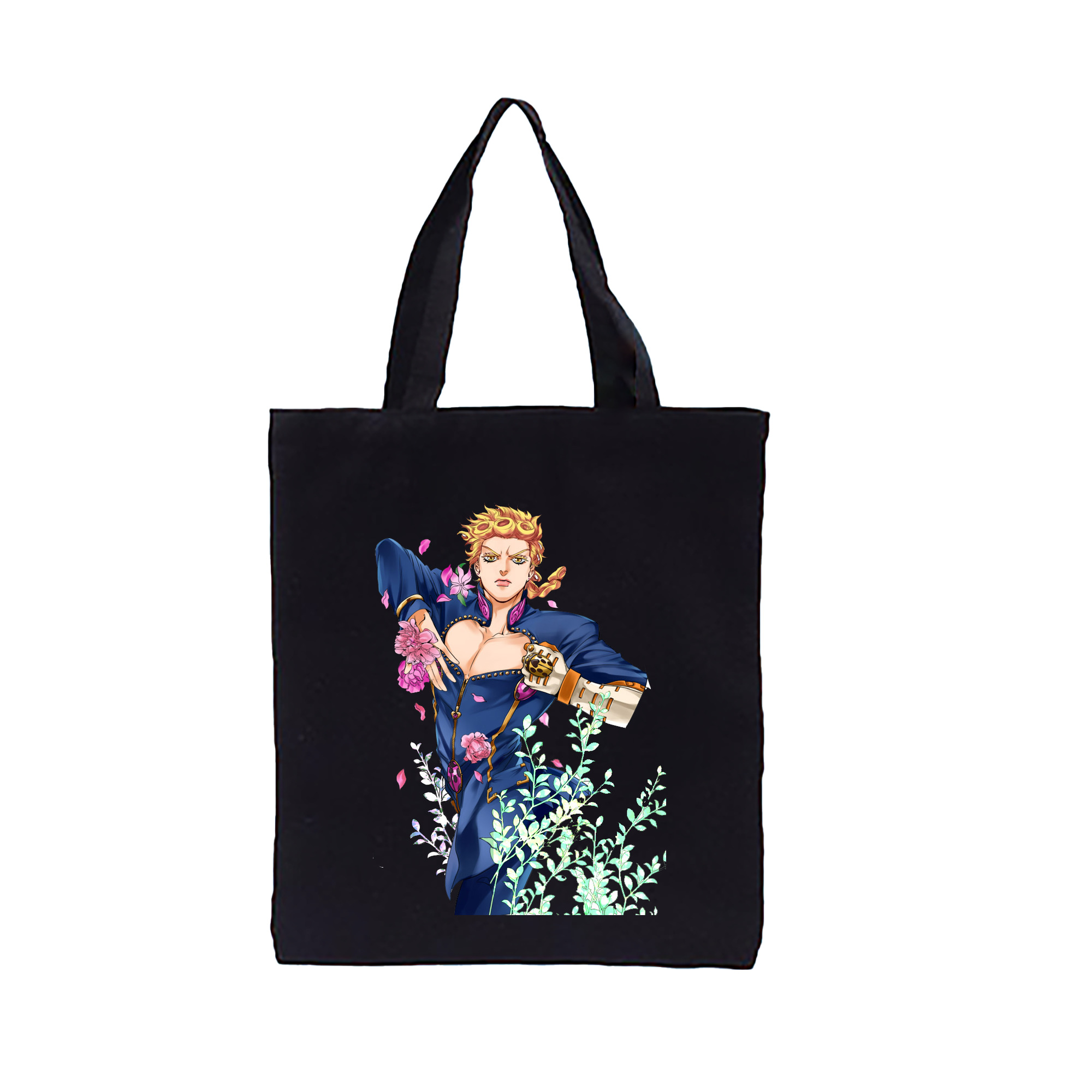 （画像用） ジョジョの奇妙な冒険 ジョルノ?ジョバァーナ JoJo's Bizarre Adventure Giorno Giovanna 縦型キャンバス生地手提げバッグ　トートバッグ