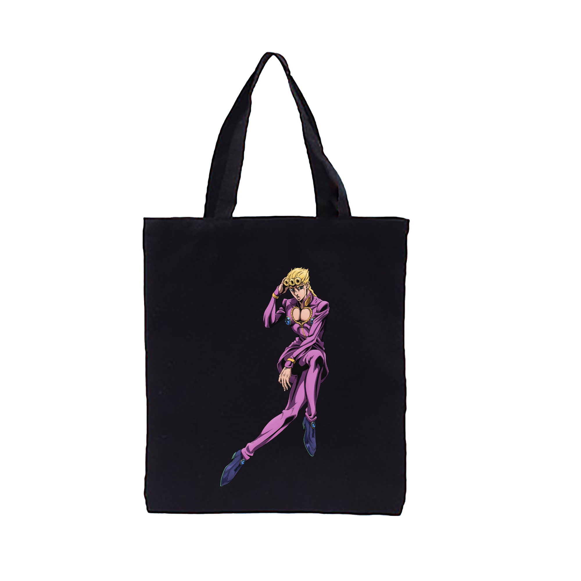 （画像用） ジョジョの奇妙な冒険 ジョルノ?ジョバァーナ JoJo's Bizarre Adventure Giorno Giovanna 縦型キャンバス生地手提げバッグ　トートバッグ