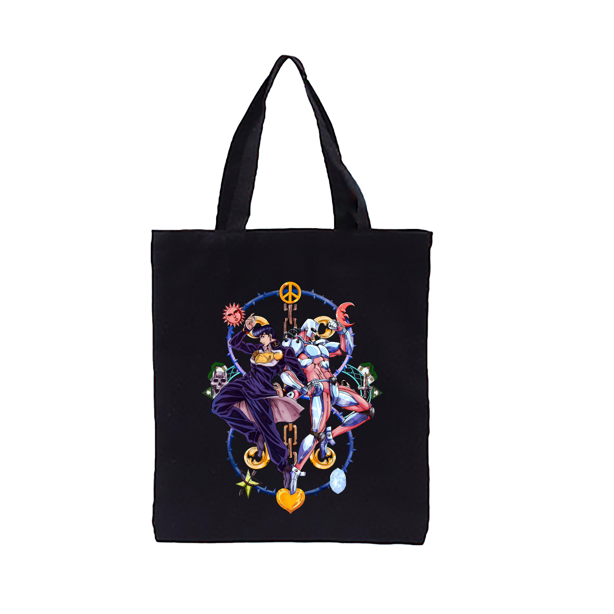 （画像用） ジョジョの奇妙な冒険 ひがしかた じょうすけ JoJo's Bizarre Adventure Higashikata Josuke 縦型キャンバス生地手提げバッグ　トートバッグ