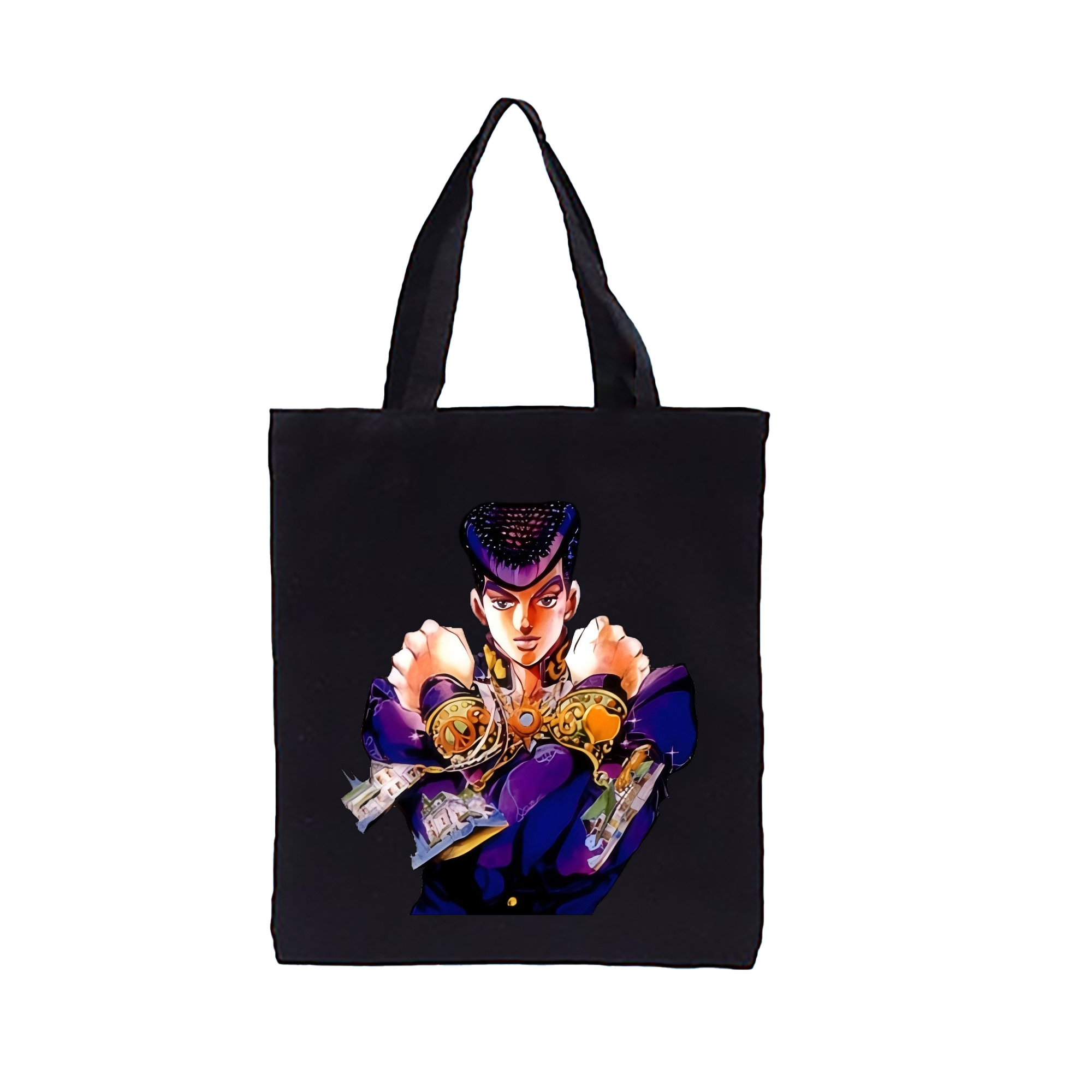 （画像用） ジョジョの奇妙な冒険 ひがしかた じょうすけ JoJo's Bizarre Adventure Higashikata Josuke 縦型キャンバス生地手提げバッグ　トートバッグ