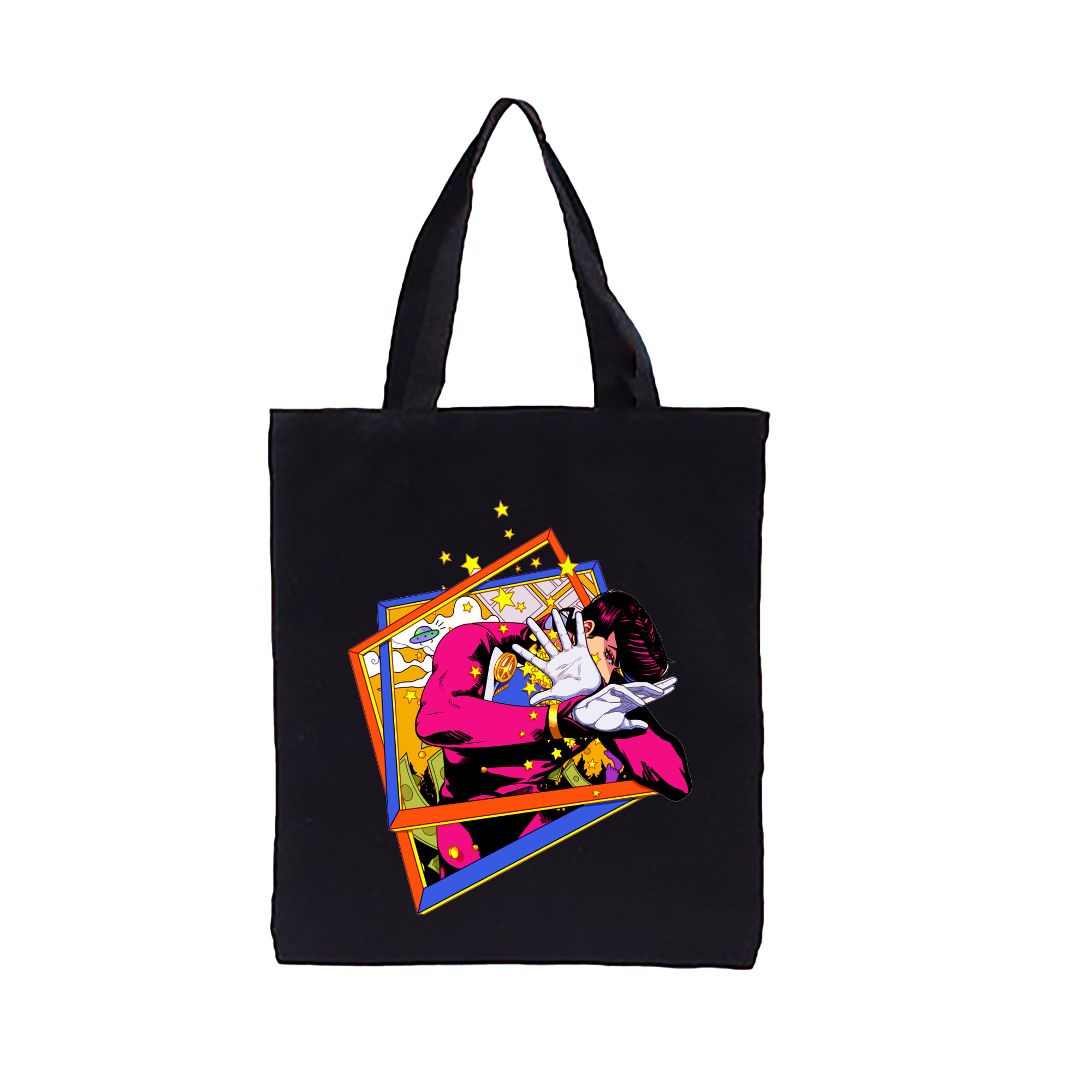 （画像用） ジョジョの奇妙な冒険 ひがしかた じょうすけ JoJo's Bizarre Adventure Higashikata Josuke 縦型キャンバス生地手提げバッグ　トートバッグ