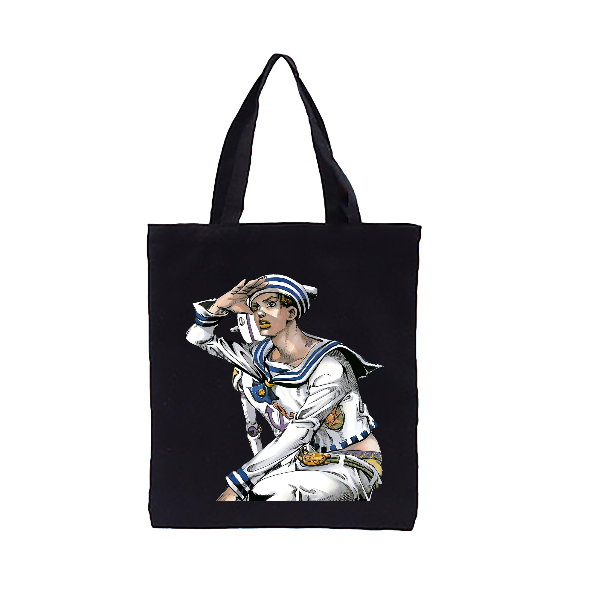（画像用） ジョジョの奇妙な冒険 東方定助 JoJo's Bizarre Adventure Higashikata Josuke 縦型キャンバス生地手提げバッグ　トートバッグ