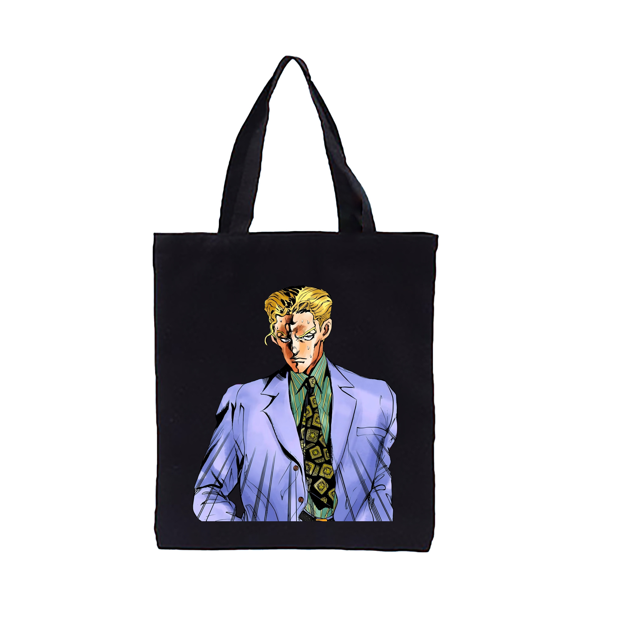 （画像用） ジョジョの奇妙な冒険 きら よしかげ JoJo's Bizarre Adventure Kira Yoshikage 縦型キャンバス生地手提げバッグ　トートバッグ