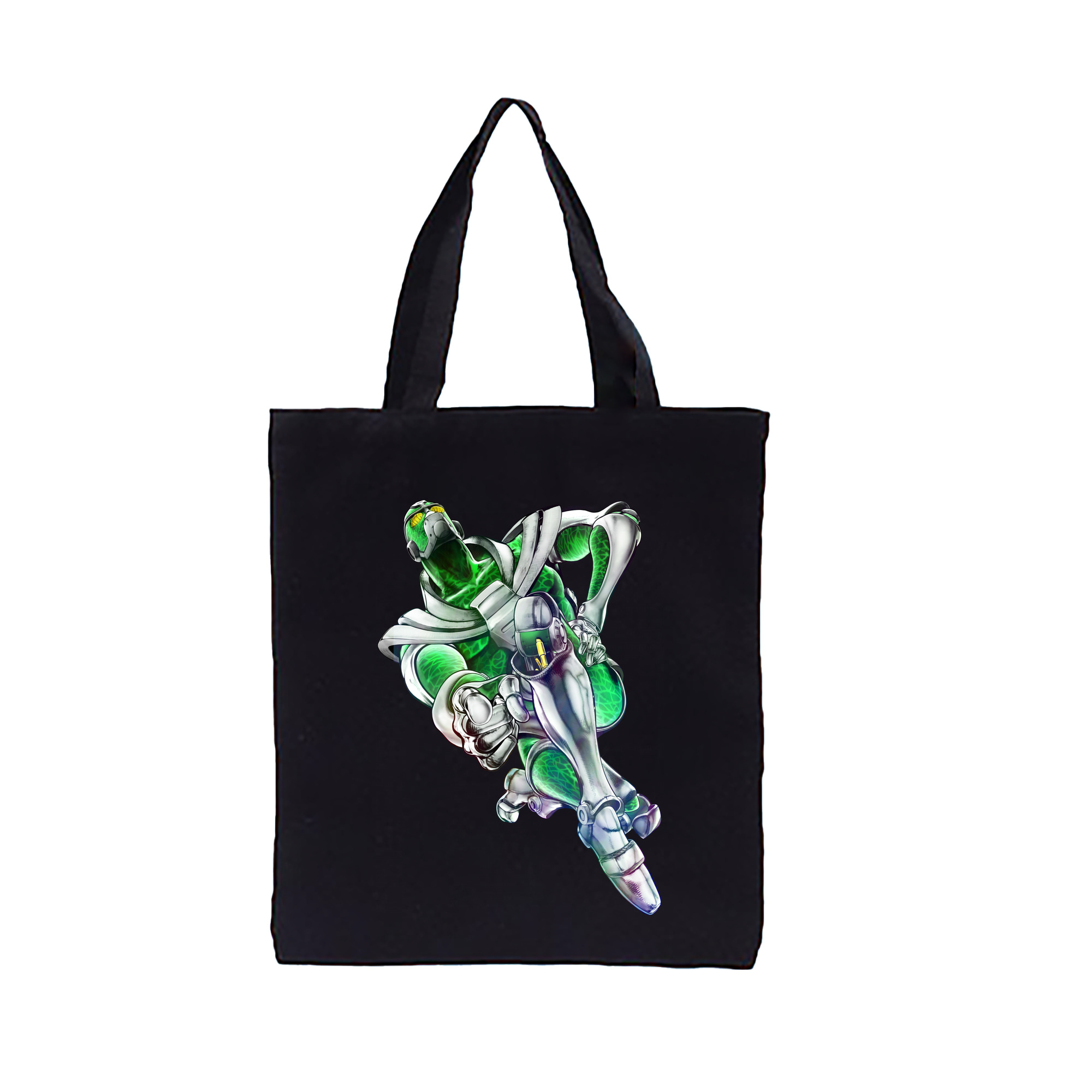 （画像用） ジョジョの奇妙な冒険 花京院 典明（かきょういん のりあき） JoJo's Bizarre Adventure Kakyoin Noriaki 縦型キャンバス生地手提げバッグ　トートバッグ