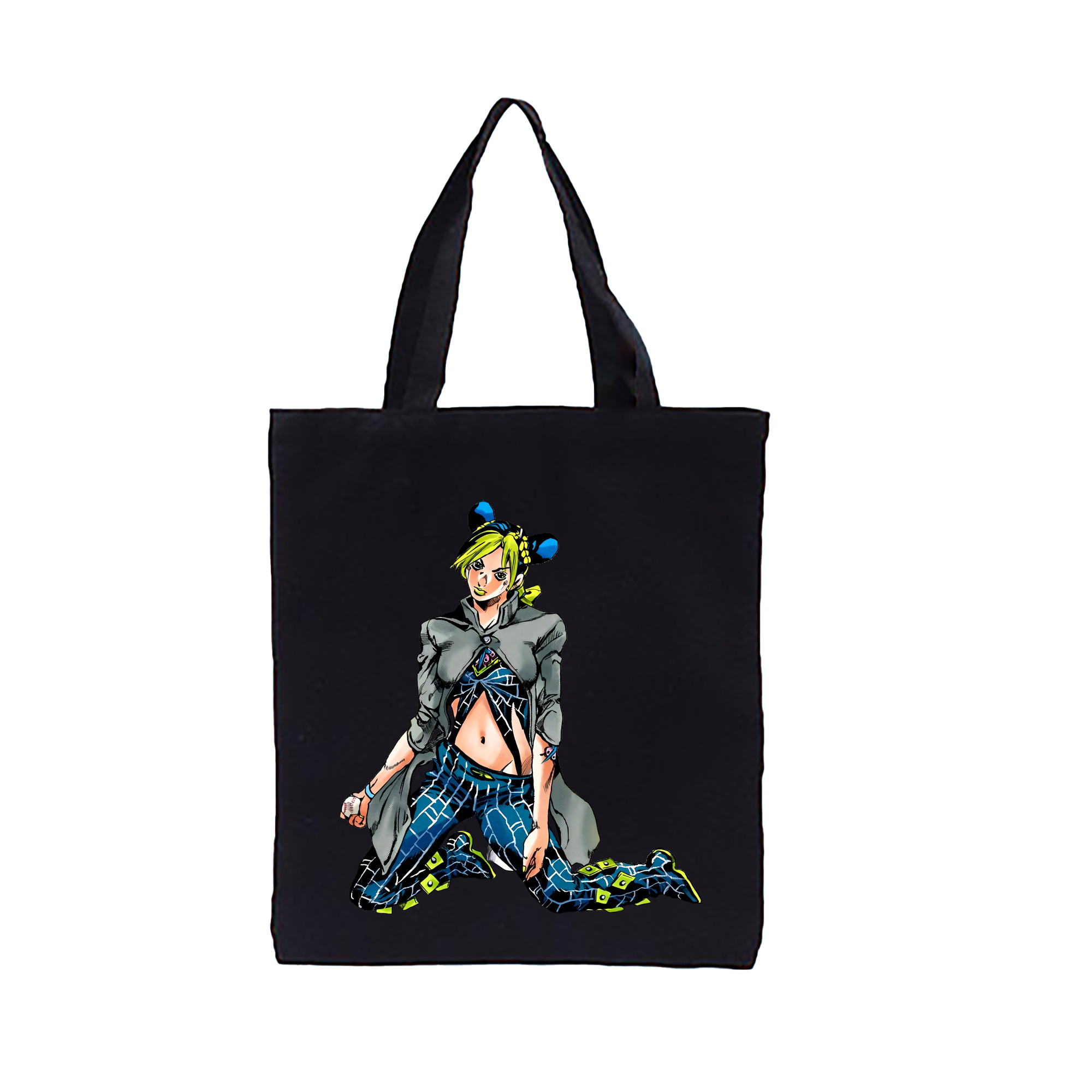 （画像用） "ジョジョの奇妙な冒険 くうじょう ジョリーン JoJo's Bizarre Adventure Jolyne Cujoh " 縦型キャンバス生地手提げバッグ　トートバッグ