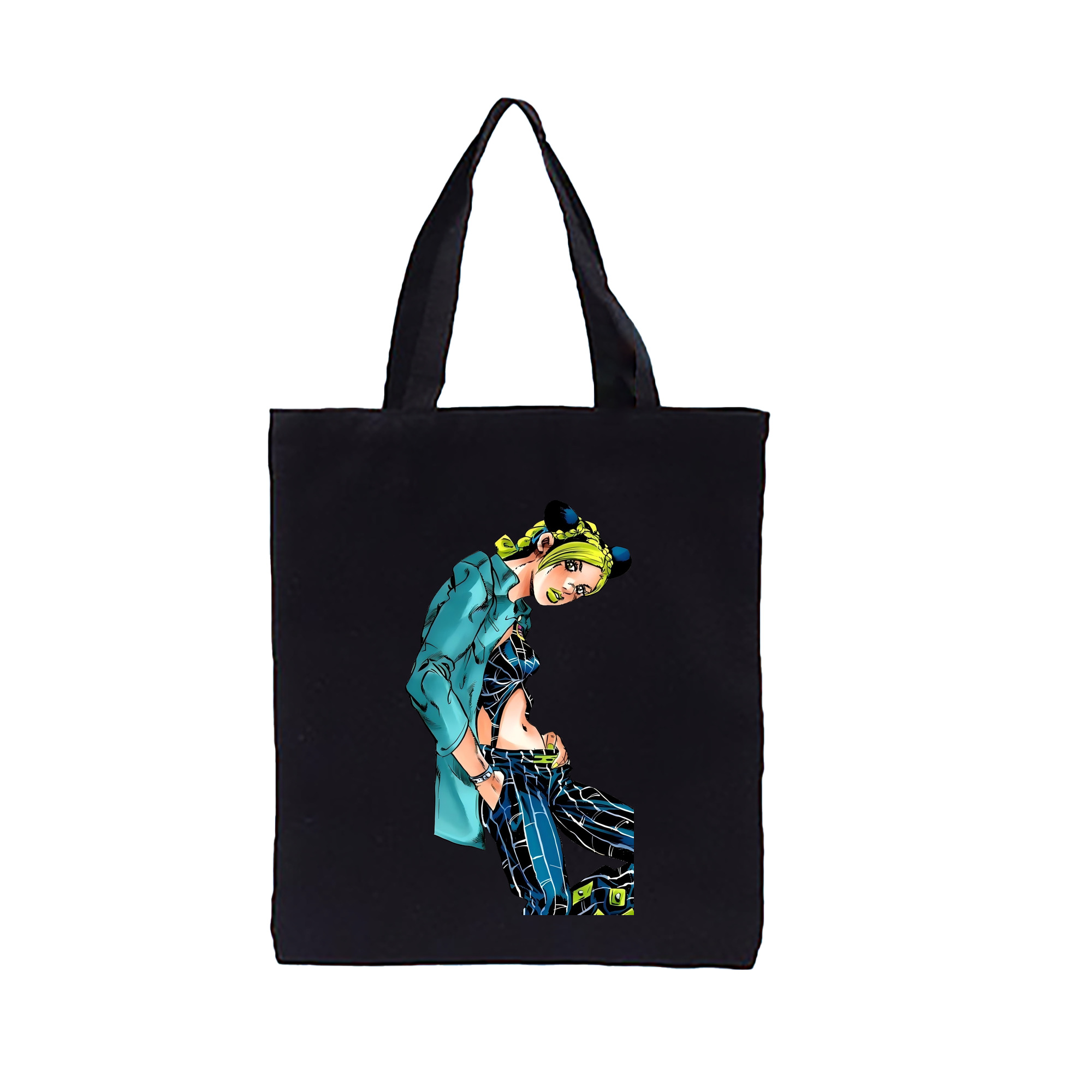 （画像用） "ジョジョの奇妙な冒険 くうじょう ジョリーン JoJo's Bizarre Adventure Jolyne Cujoh " 縦型キャンバス生地手提げバッグ　トートバッグ