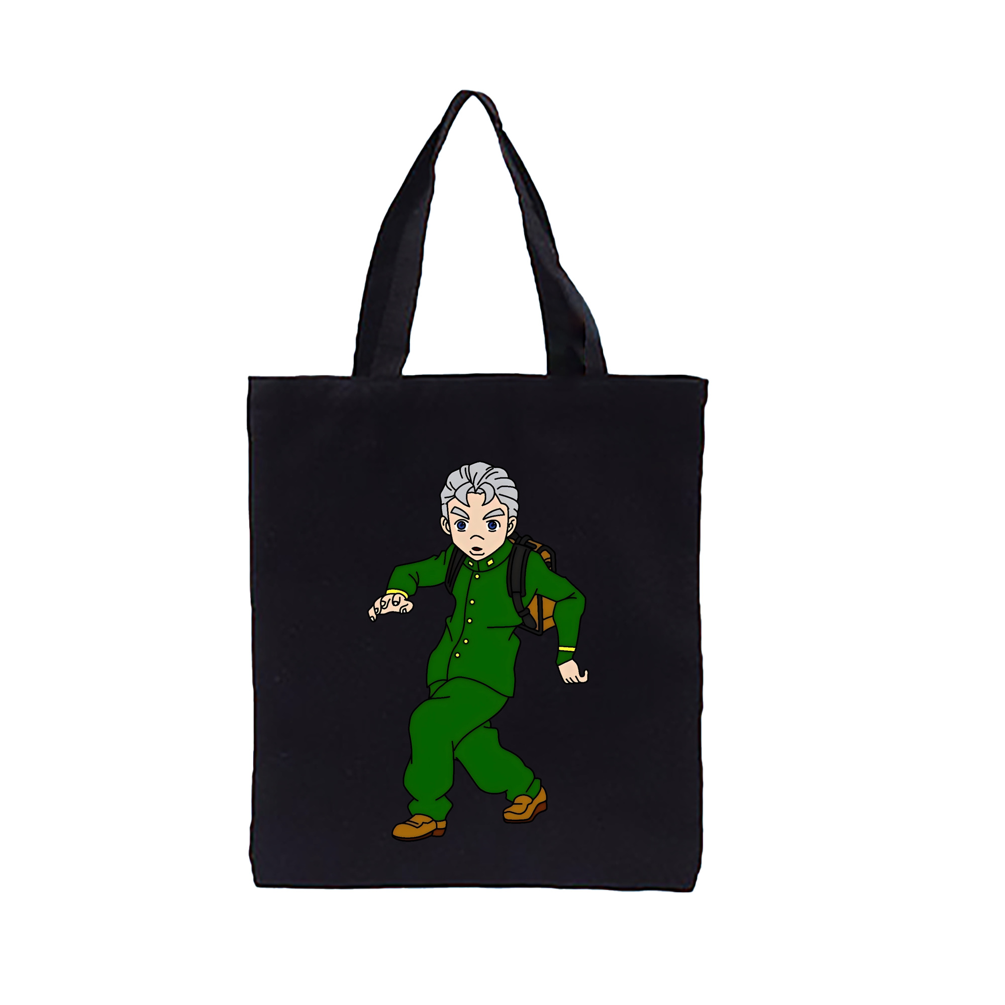 （画像用） ジョジョの奇妙な冒険 広瀨康一 JoJo's Bizarre Adventure Hirose Koichi 縦型キャンバス生地手提げバッグ　トートバッグ