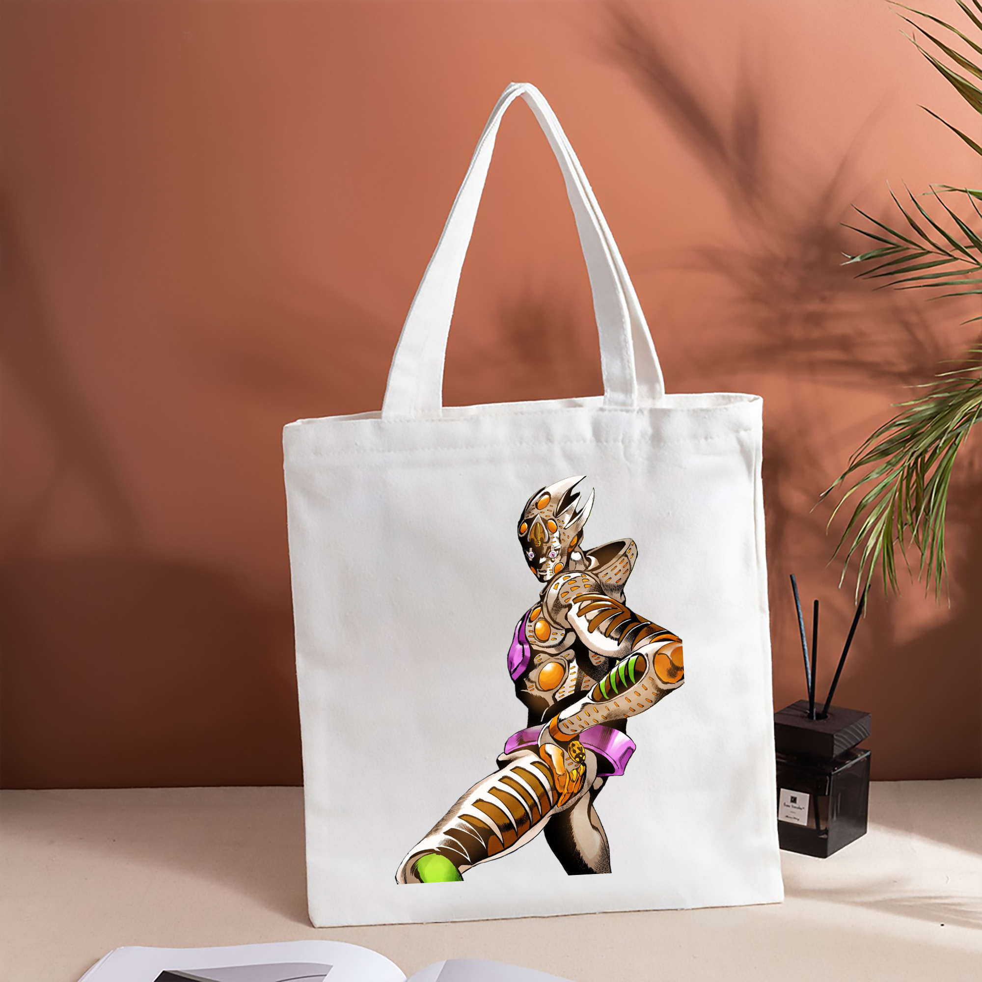 ジョジョの奇妙な冒険 ジョルノ?ジョバァーナ JoJo's Bizarre Adventure Giorno Giovanna 縦型キャンバス生地手提げバッグ　トートバッグ