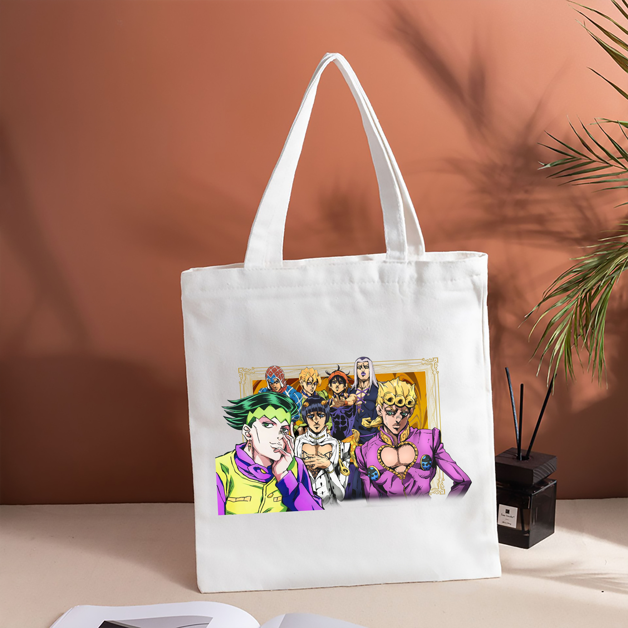 ジョジョの奇妙な冒険 ジョルノ?ジョバァーナ JoJo's Bizarre Adventure Giorno Giovanna 縦型キャンバス生地手提げバッグ　トートバッグ