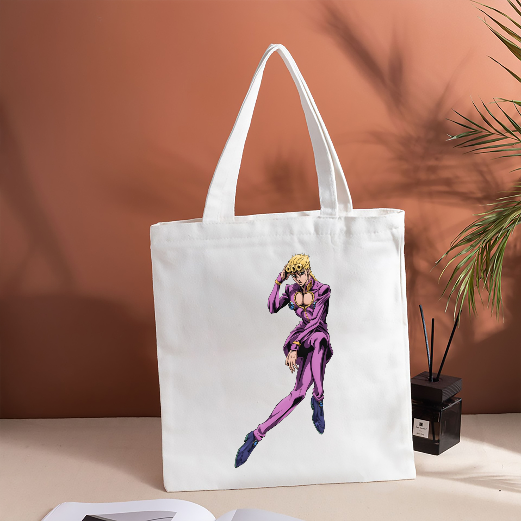 ジョジョの奇妙な冒険 ジョルノ?ジョバァーナ JoJo's Bizarre Adventure Giorno Giovanna 縦型キャンバス生地手提げバッグ　トートバッグ