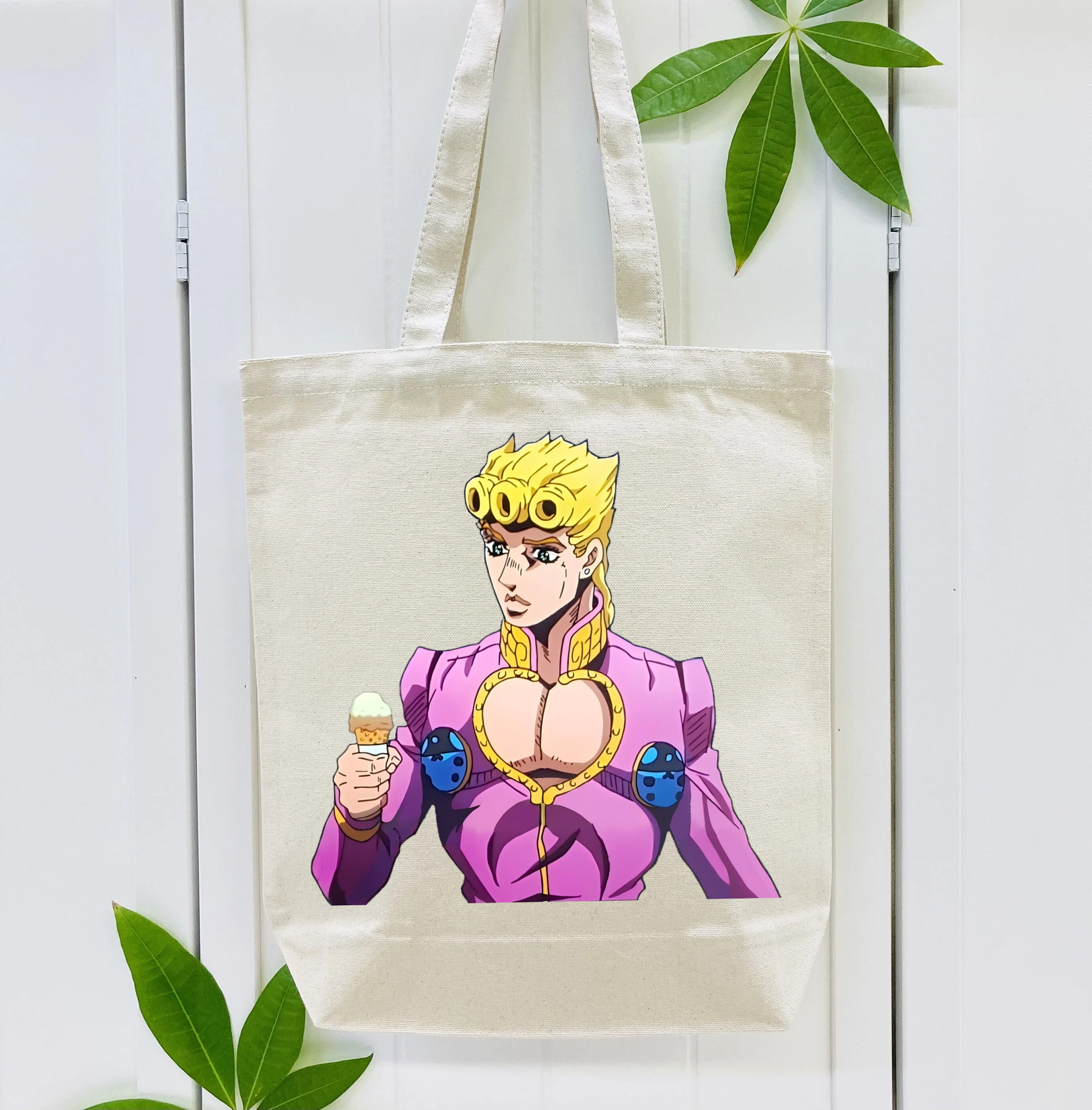 ジョジョの奇妙な冒険 ジョルノ?ジョバァーナ JoJo's Bizarre Adventure Giorno Giovanna 縦型キャンバス生地手提げバッグ　トートバッグ