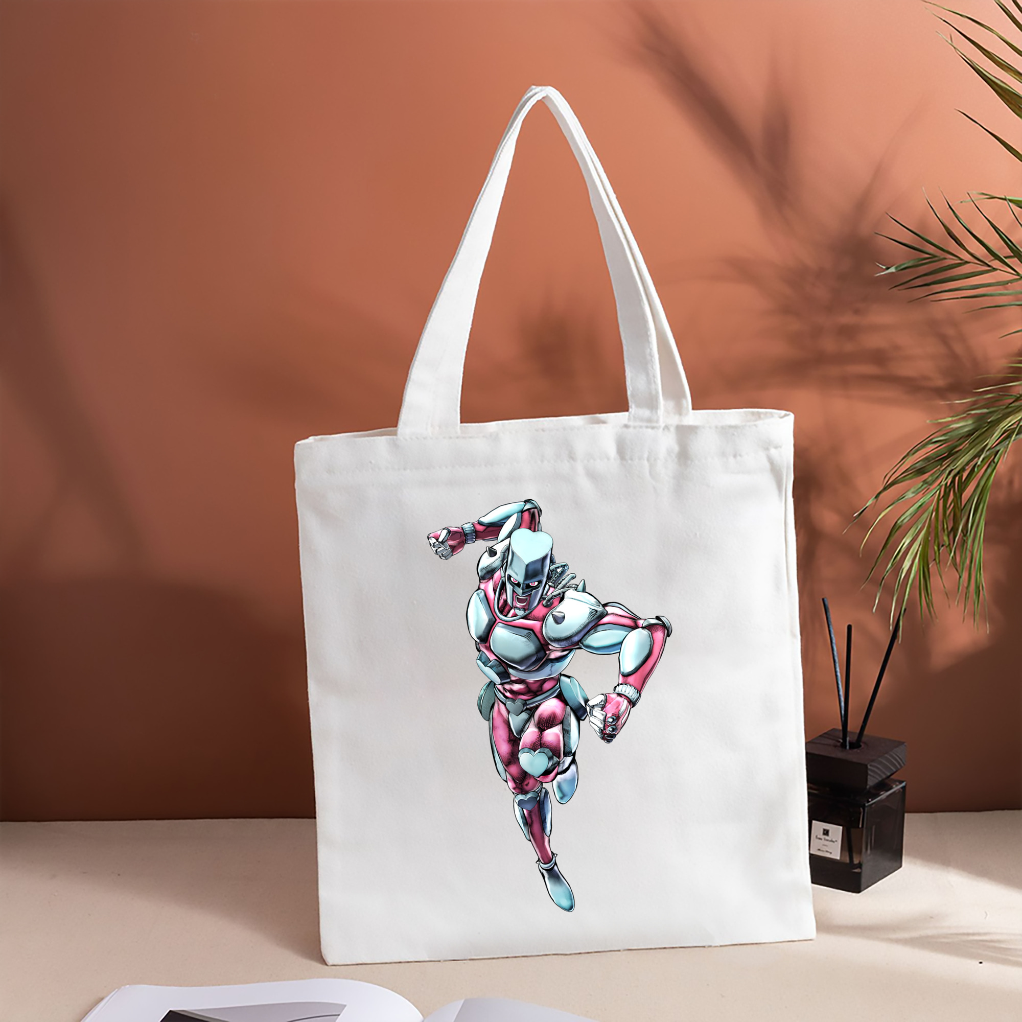 ジョジョの奇妙な冒険 ひがしかた じょうすけ JoJo's Bizarre Adventure Higashikata Josuke 縦型キャンバス生地手提げバッグ　トートバッグ