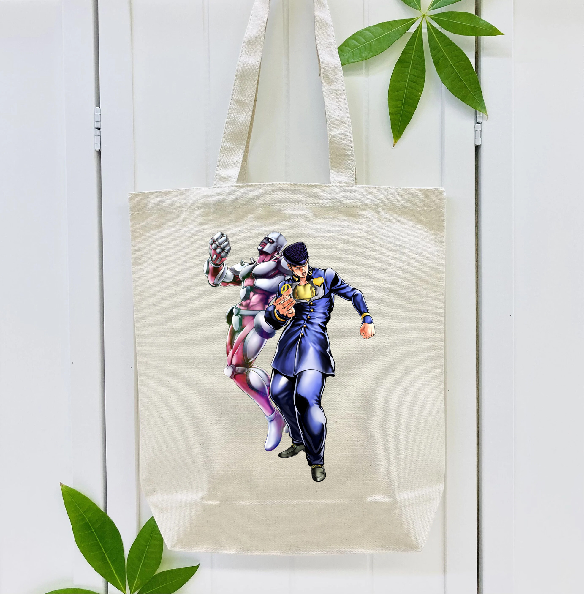 ジョジョの奇妙な冒険 ひがしかた じょうすけ JoJo's Bizarre Adventure Higashikata Josuke 縦型キャンバス生地手提げバッグ　トートバッグ