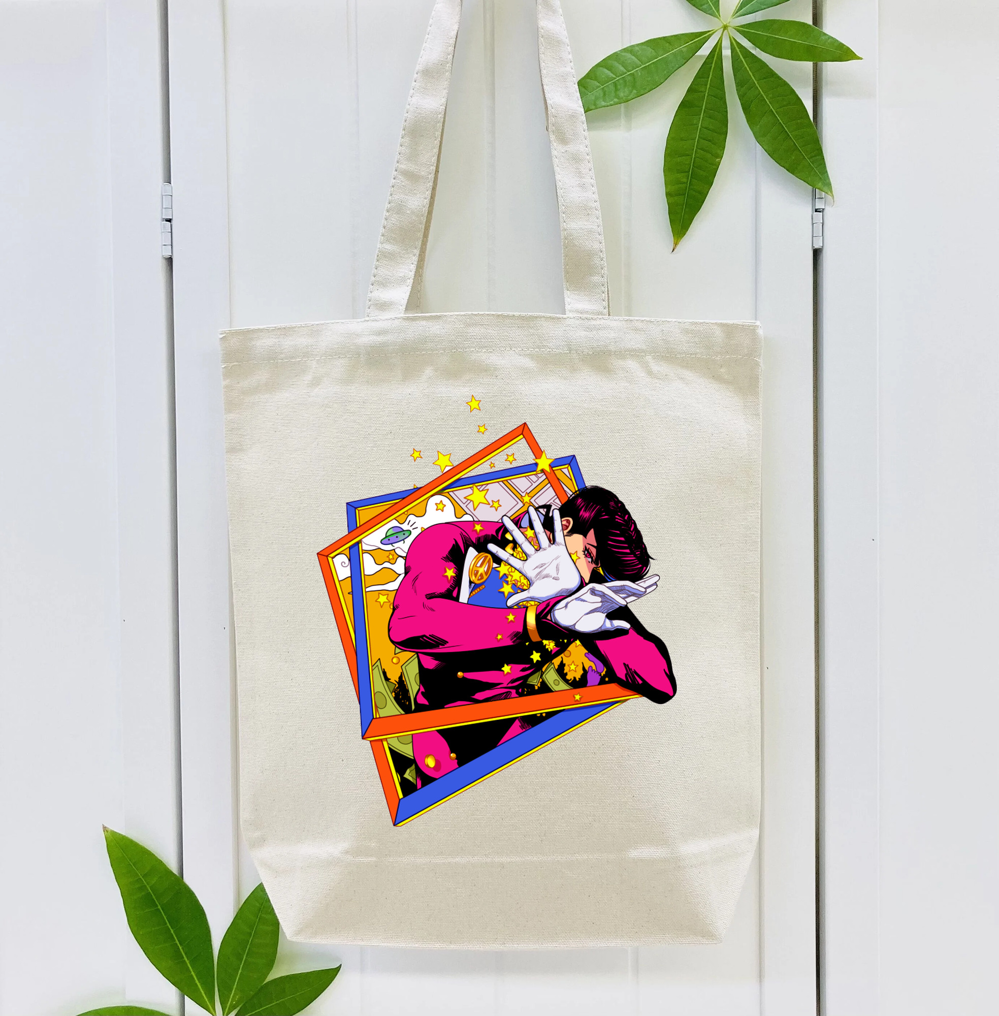 ジョジョの奇妙な冒険 ひがしかた じょうすけ JoJo's Bizarre Adventure Higashikata Josuke 縦型キャンバス生地手提げバッグ　トートバッグ