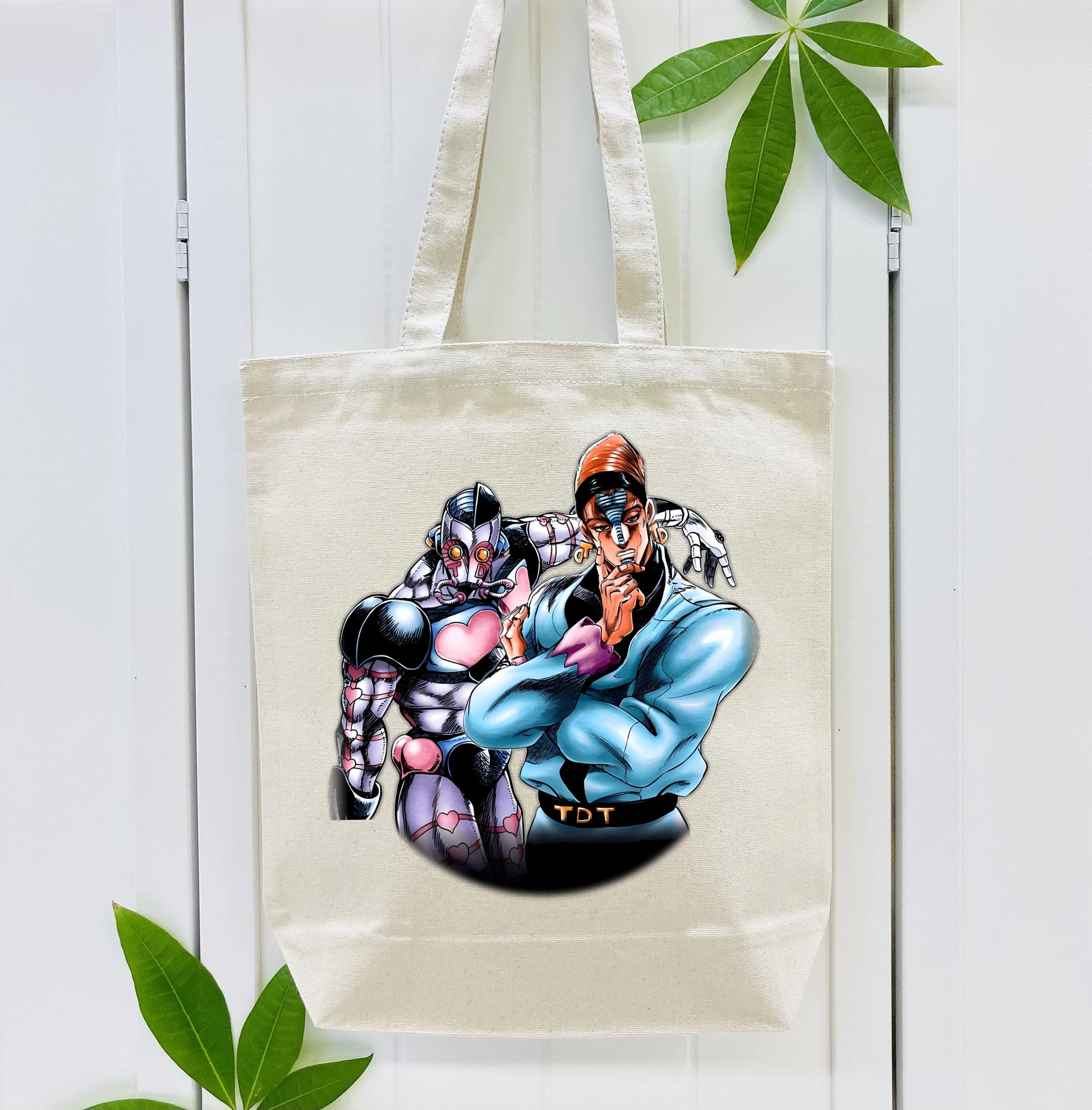 ジョジョの奇妙な冒険 ひがしかた じょうすけ JoJo's Bizarre Adventure Higashikata Josuke 縦型キャンバス生地手提げバッグ　トートバッグ