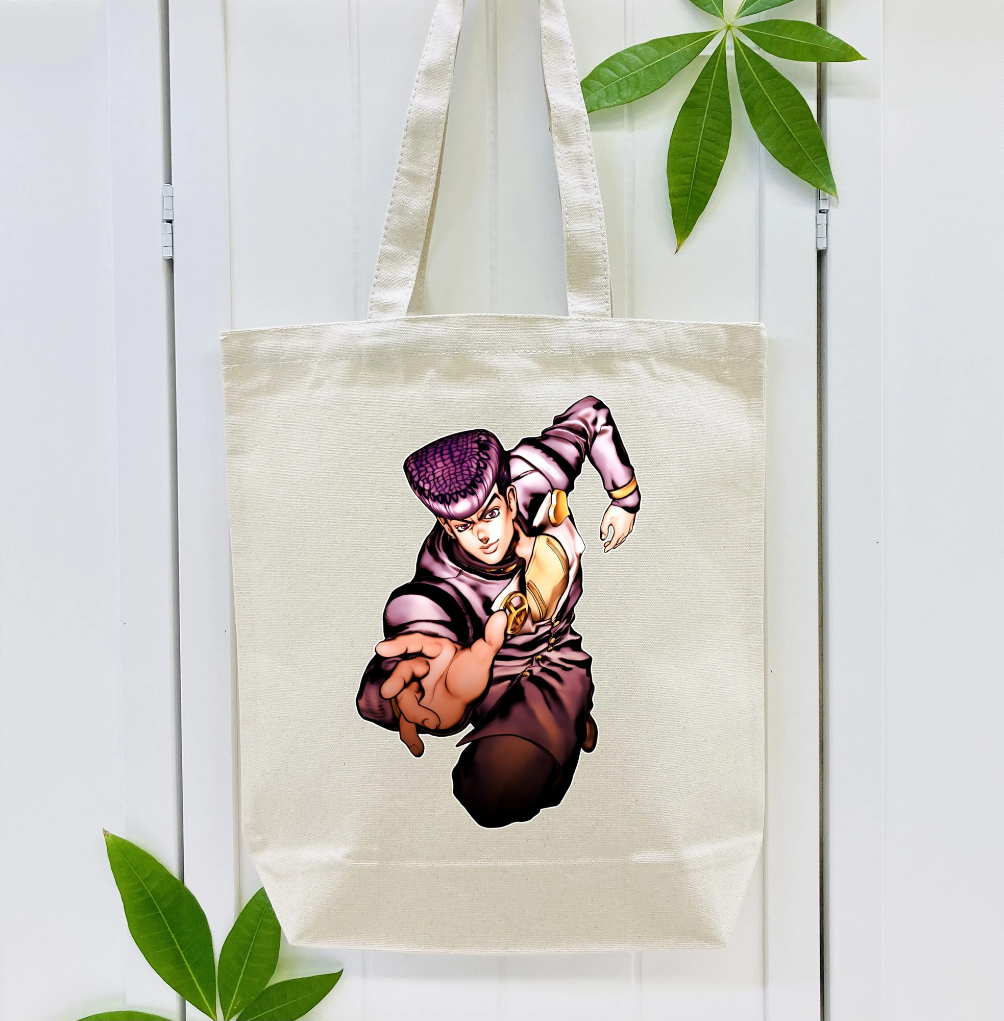 ジョジョの奇妙な冒険 ひがしかた じょうすけ JoJo's Bizarre Adventure Higashikata Josuke 縦型キャンバス生地手提げバッグ　トートバッグ