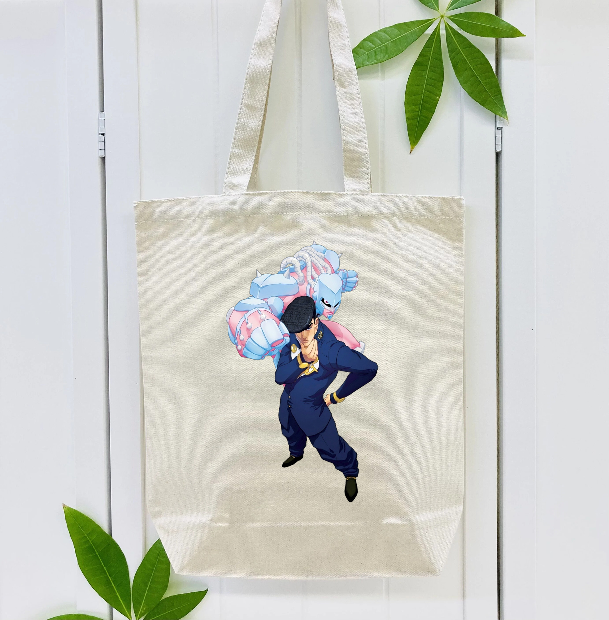 ジョジョの奇妙な冒険 ひがしかた じょうすけ JoJo's Bizarre Adventure Higashikata Josuke 縦型キャンバス生地手提げバッグ　トートバッグ