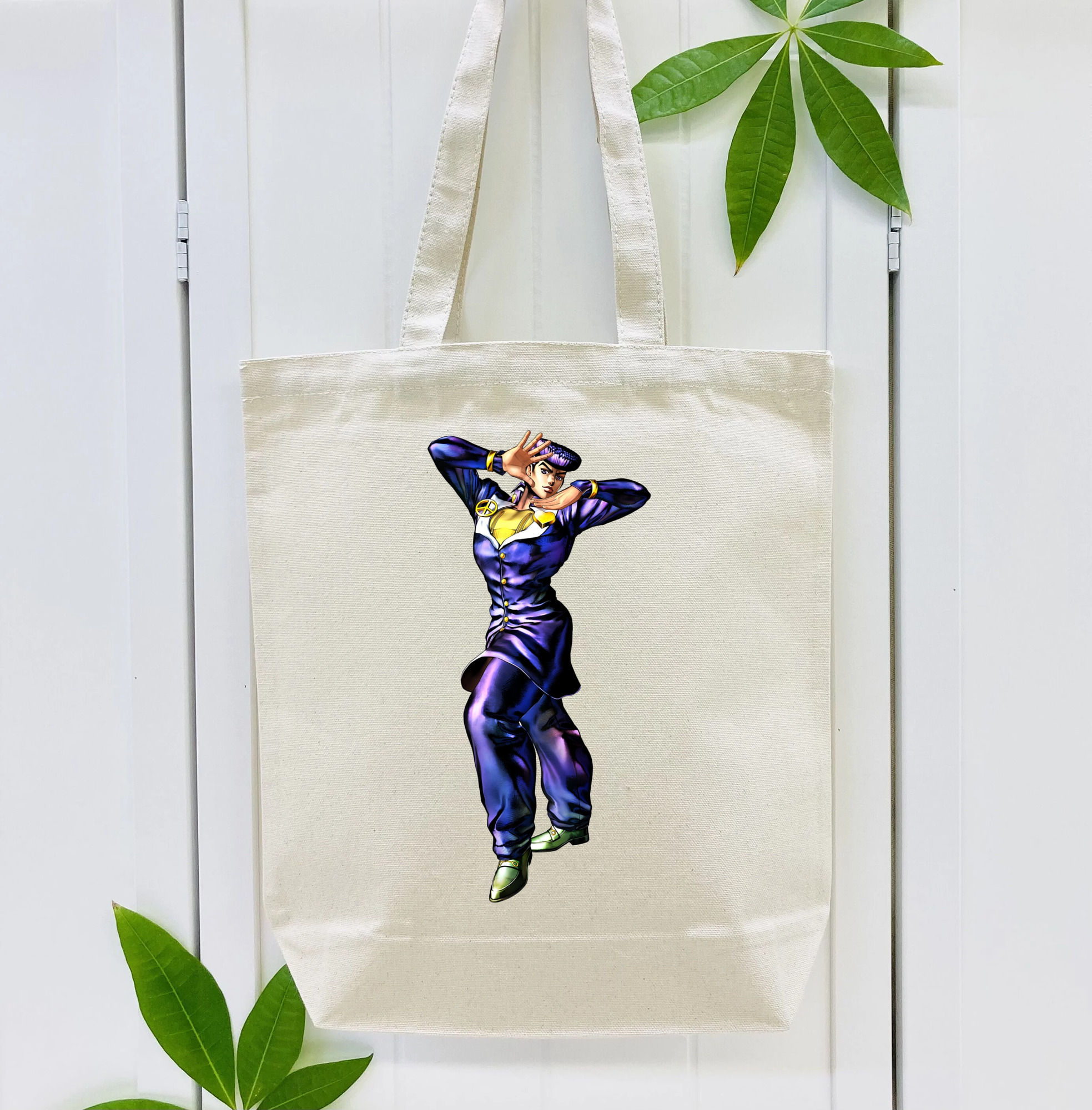 ジョジョの奇妙な冒険 ひがしかた じょうすけ JoJo's Bizarre Adventure Higashikata Josuke 縦型キャンバス生地手提げバッグ　トートバッグ