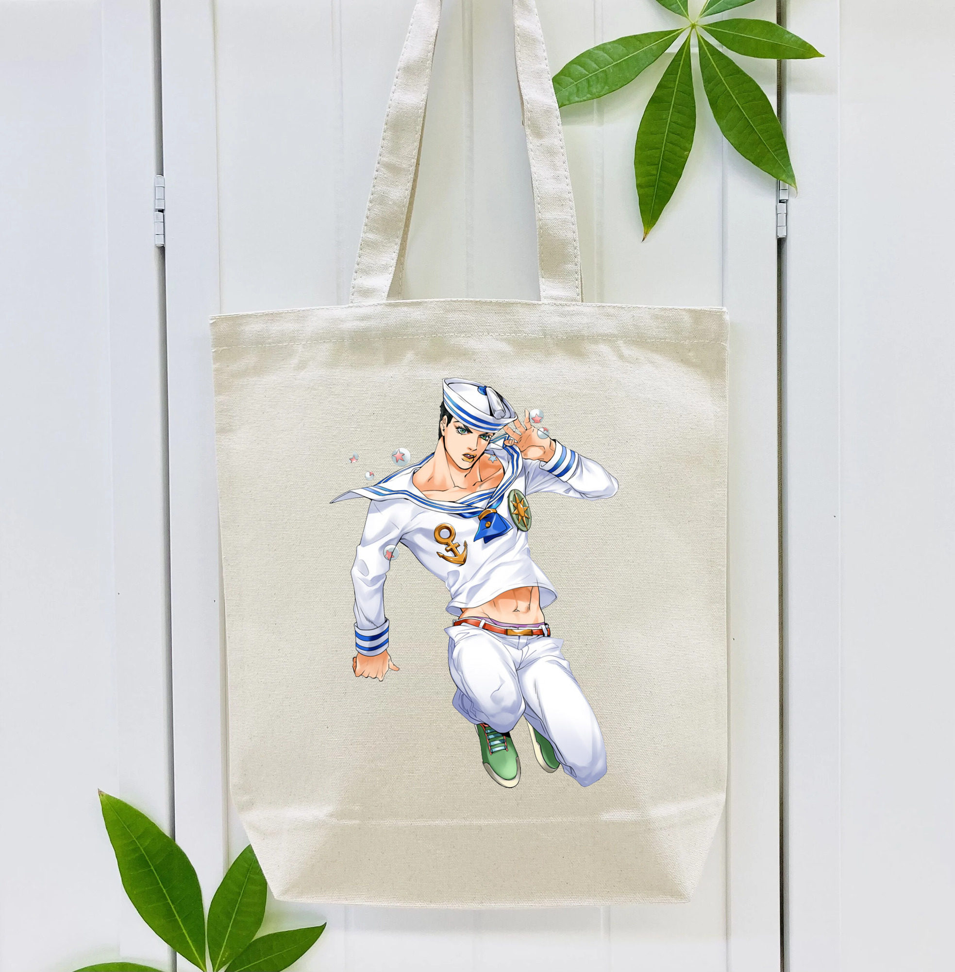 ジョジョの奇妙な冒険 東方定助 JoJo's Bizarre Adventure Higashikata Josuke 縦型キャンバス生地手提げバッグ　トートバッグ
