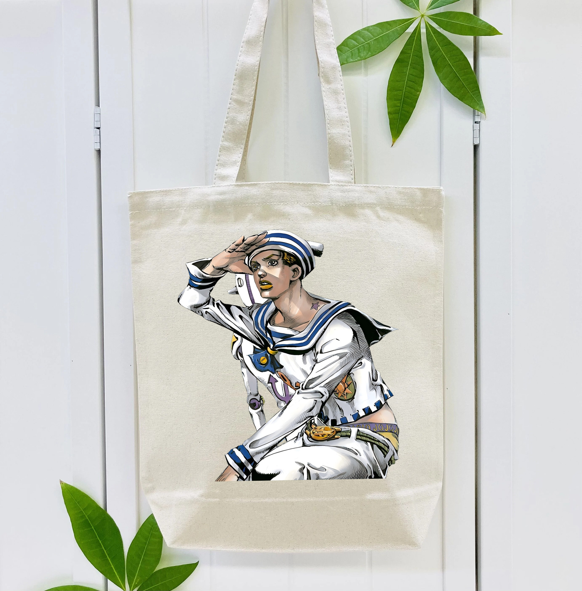 ジョジョの奇妙な冒険 東方定助 JoJo's Bizarre Adventure Higashikata Josuke 縦型キャンバス生地手提げバッグ　トートバッグ