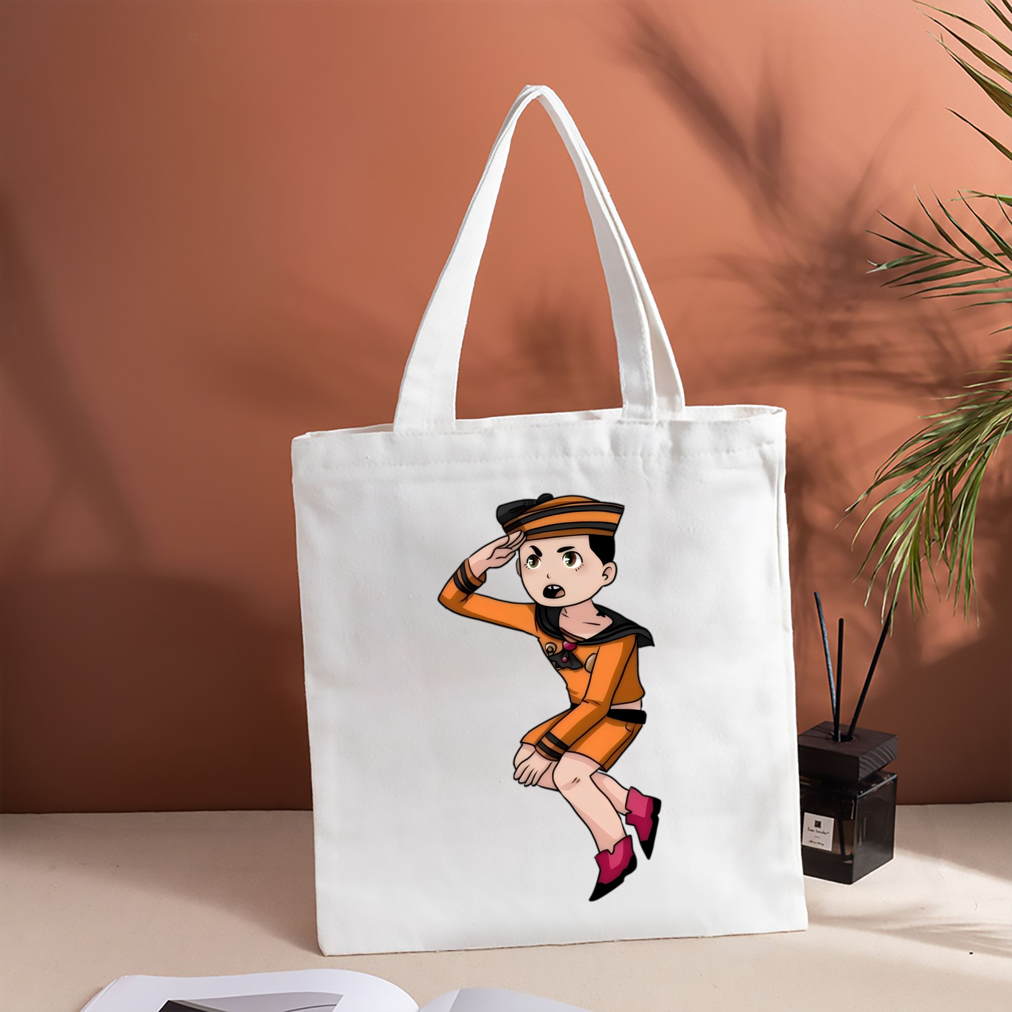 ジョジョの奇妙な冒険 東方定助 JoJo's Bizarre Adventure Higashikata Josuke 縦型キャンバス生地手提げバッグ　トートバッグ