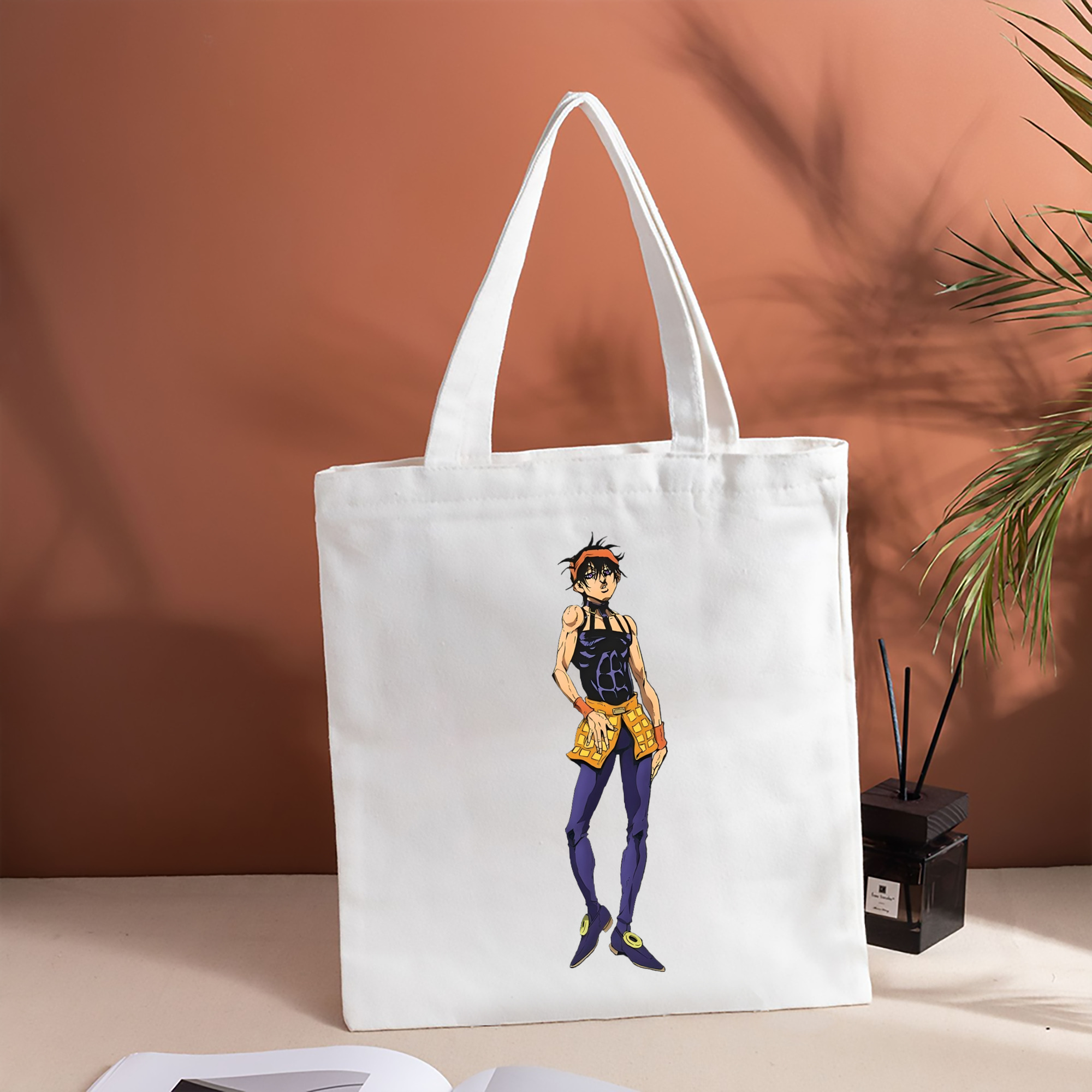 ジョジョの奇妙な冒険 ナランチャ?ギルガ JoJo's Bizarre Adventure Narancia Ghirga 縦型キャンバス生地手提げバッグ　トートバッグ