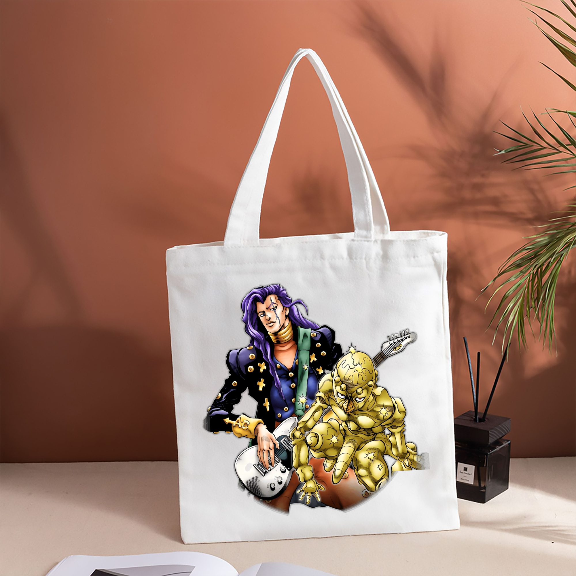 ジョジョの奇妙な冒険 おといし あきら JoJo's Bizarre Adventure Akira Otoishi 縦型キャンバス生地手提げバッグ　トートバッグ