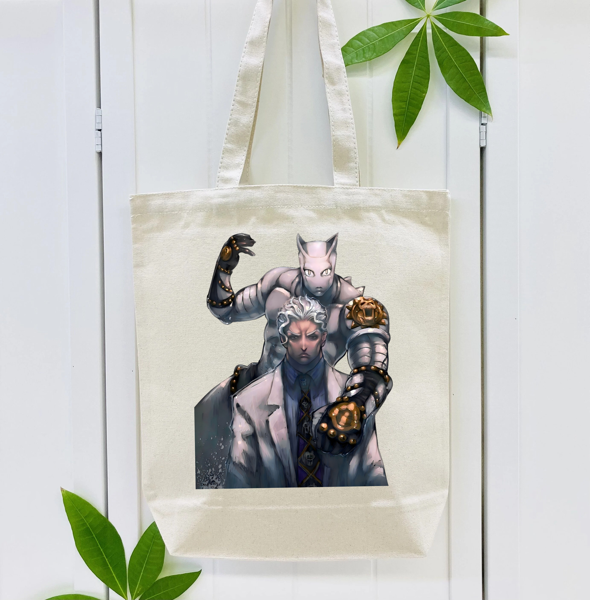 ジョジョの奇妙な冒険 きら よしかげ JoJo's Bizarre Adventure Kira Yoshikage 縦型キャンバス生地手提げバッグ　トートバッグ