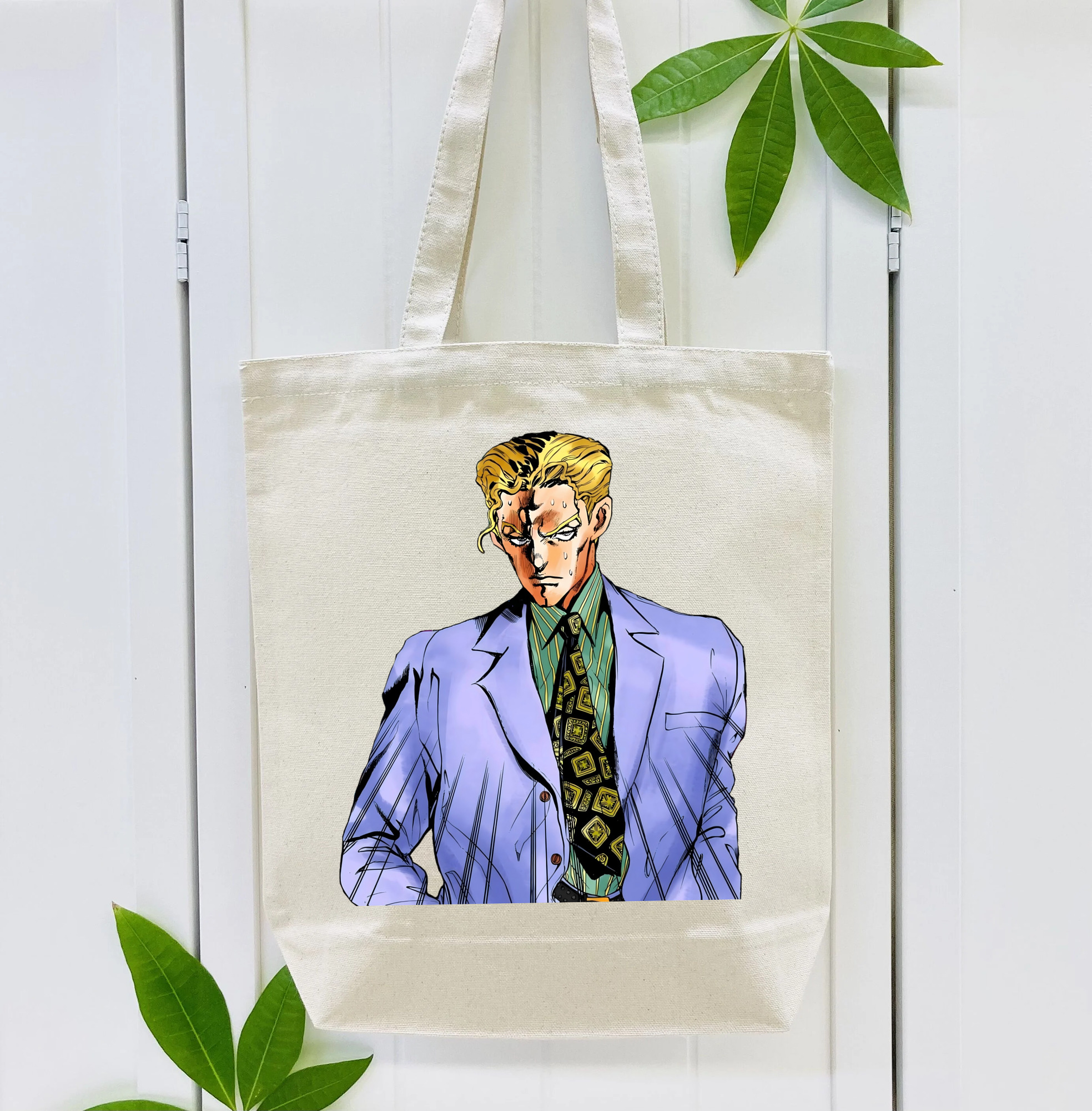ジョジョの奇妙な冒険 きら よしかげ JoJo's Bizarre Adventure Kira Yoshikage 縦型キャンバス生地手提げバッグ　トートバッグ