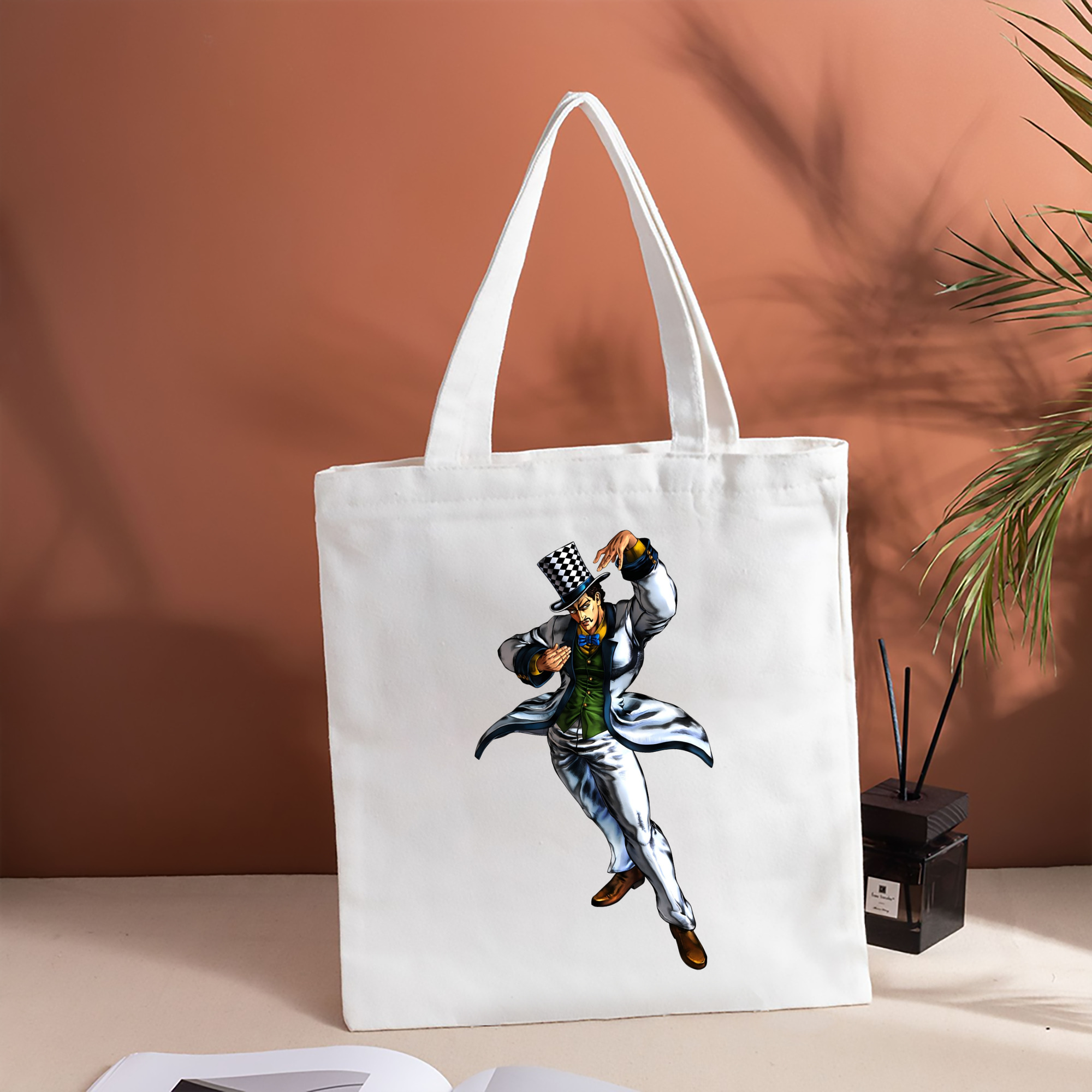 ジョジョの奇妙な冒険 ウィル?アントニオ?ツェペリ JoJo's Bizarre Adventure Will Anthonio Zeppeli 縦型キャンバス生地手提げバッグ　トートバッグ