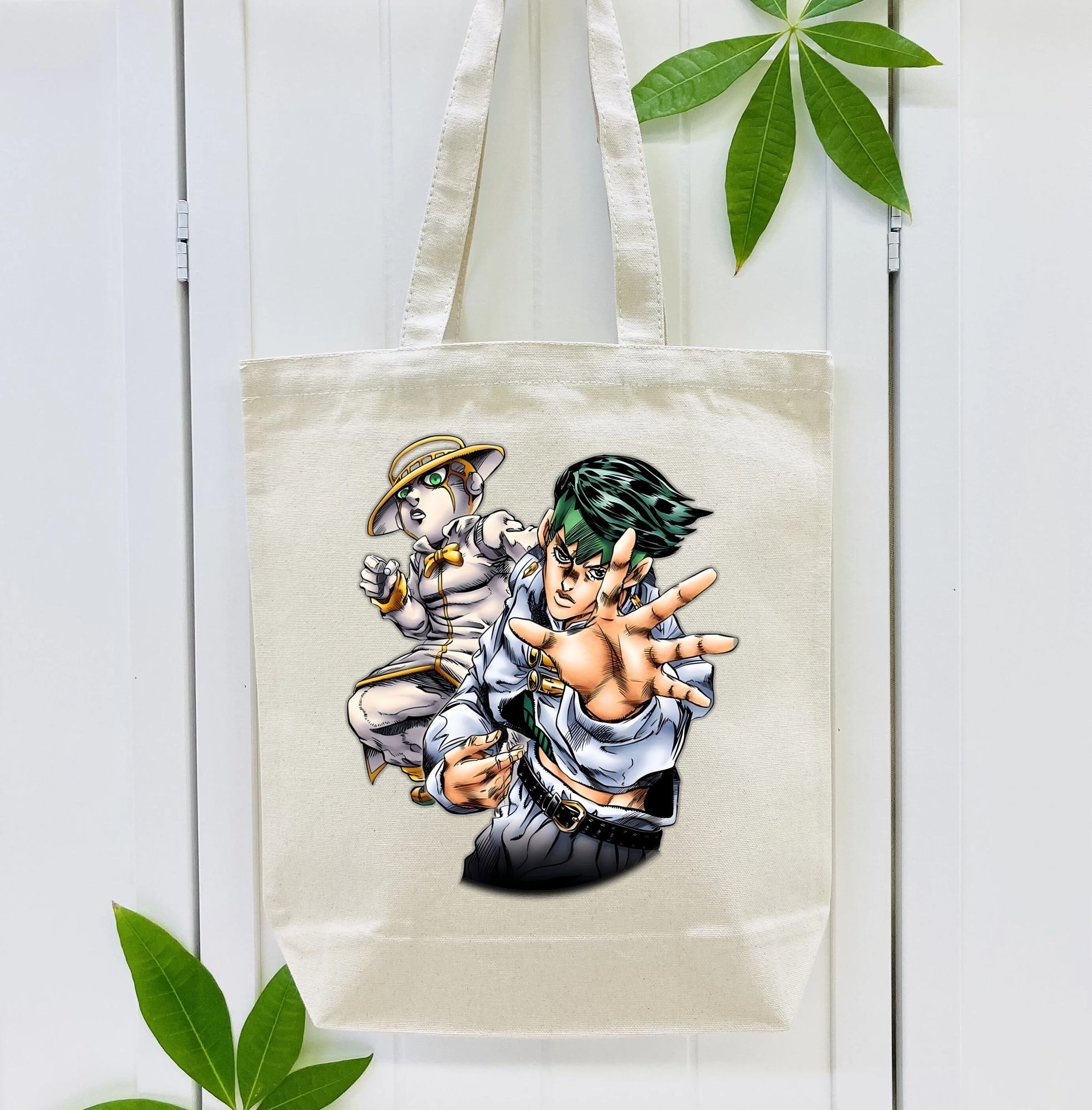 ジョジョの奇妙な冒険 岸辺 露伴（きしべ ろはん） JoJo's Bizarre Adventure Rohan Kishibe 縦型キャンバス生地手提げバッグ　トートバッグ