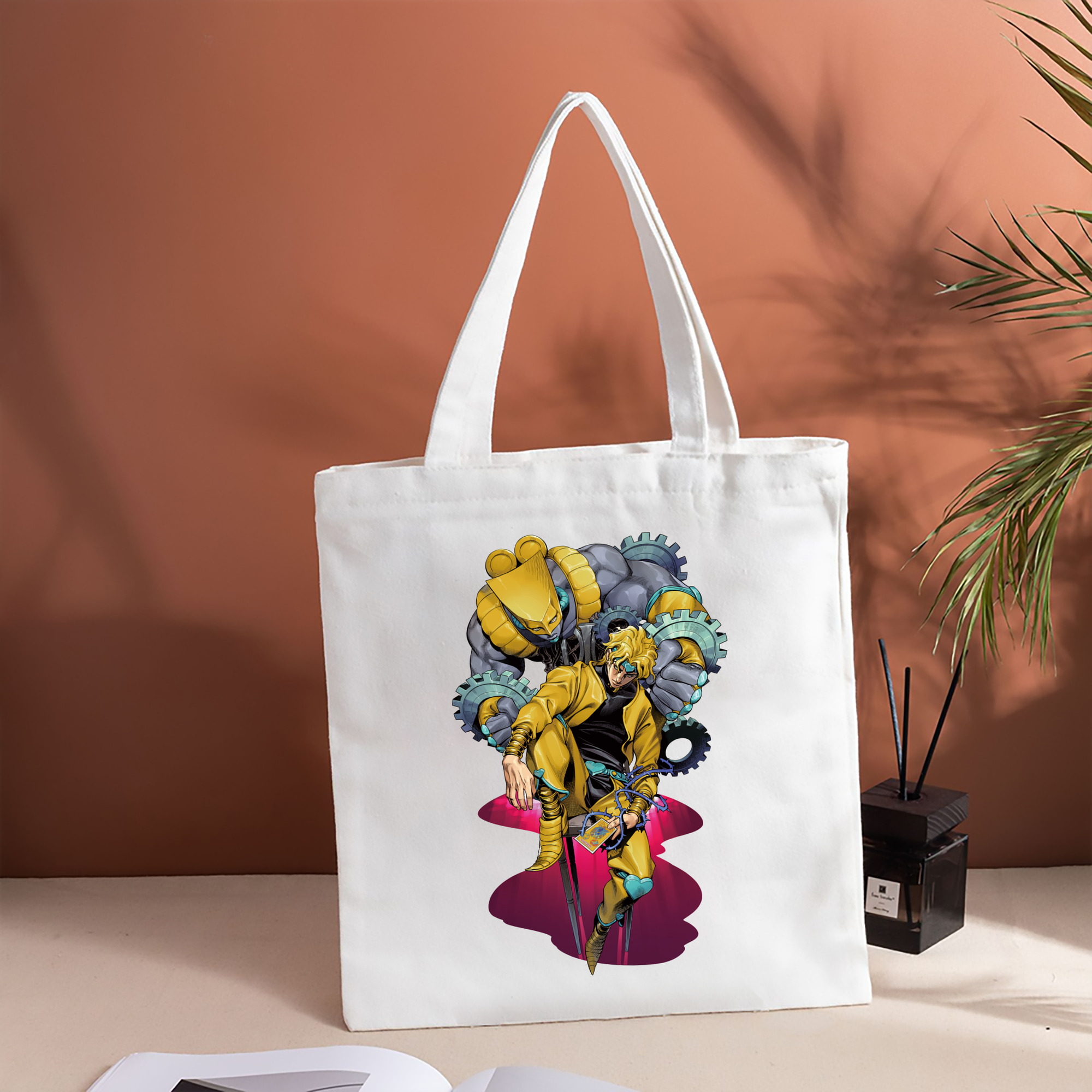 ジョジョの奇妙な冒険 ディオ?ブランドー JoJo's Bizarre Adventure Dio Brando 縦型キャンバス生地手提げバッグ　トートバッグ
